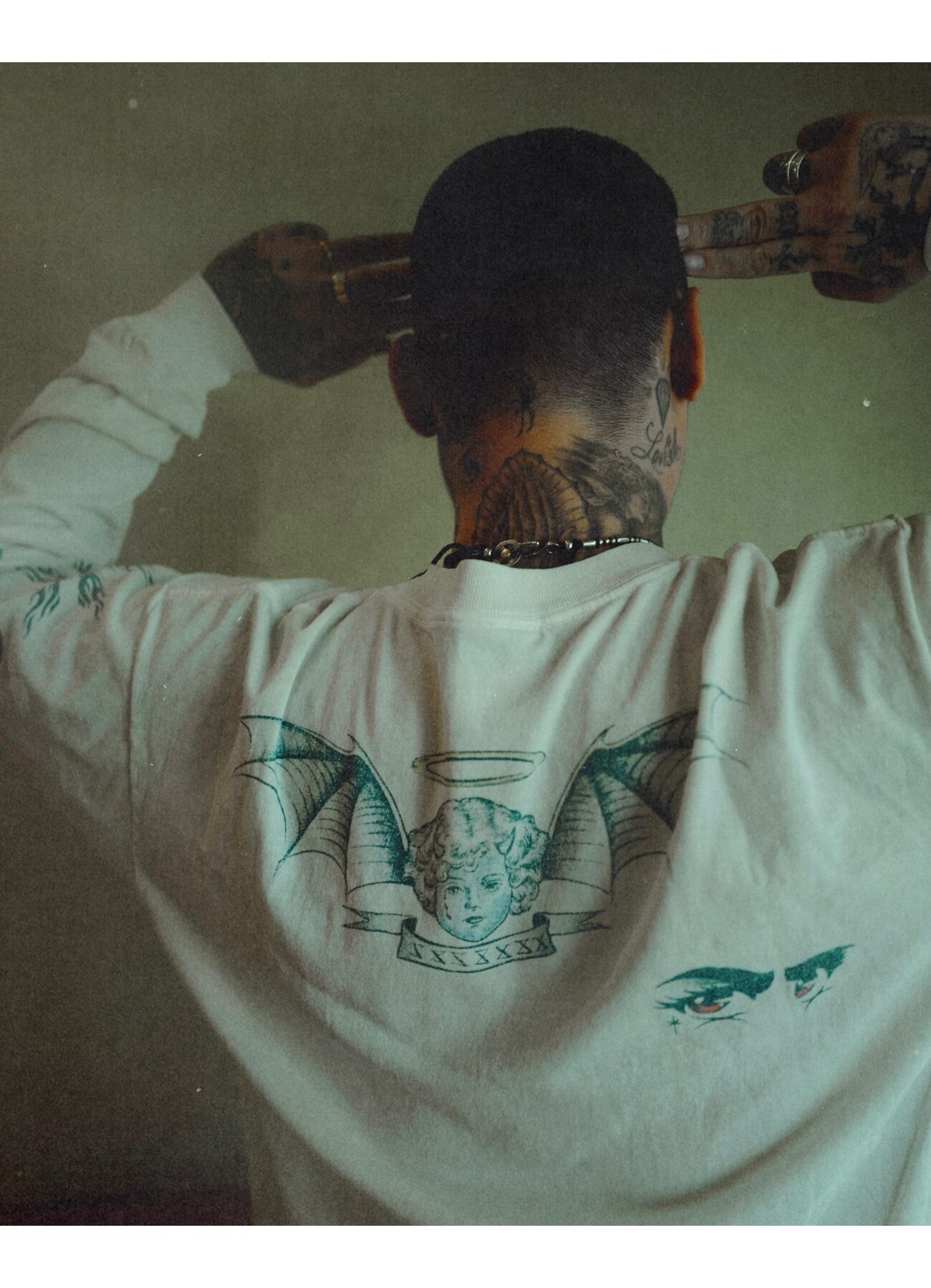 TATTOO DW LS TEE(M WHITE): (c)SAINT Mxxxxxx｜WILDSIDE YOHJI