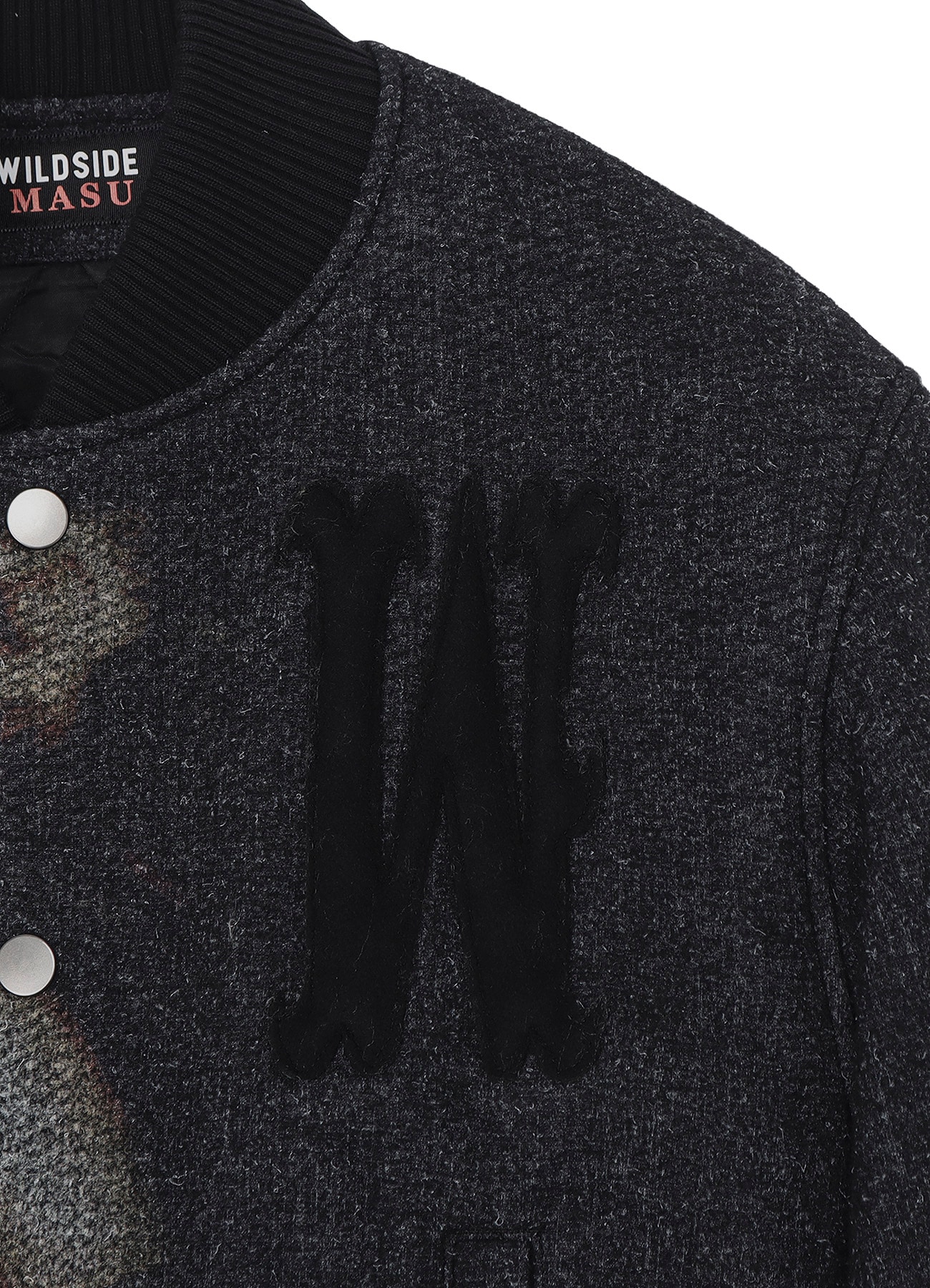 【11/26 12:00 release】WILDSIDE x M A S U WOMAN PORTRAIT VARSITY JACKET_9