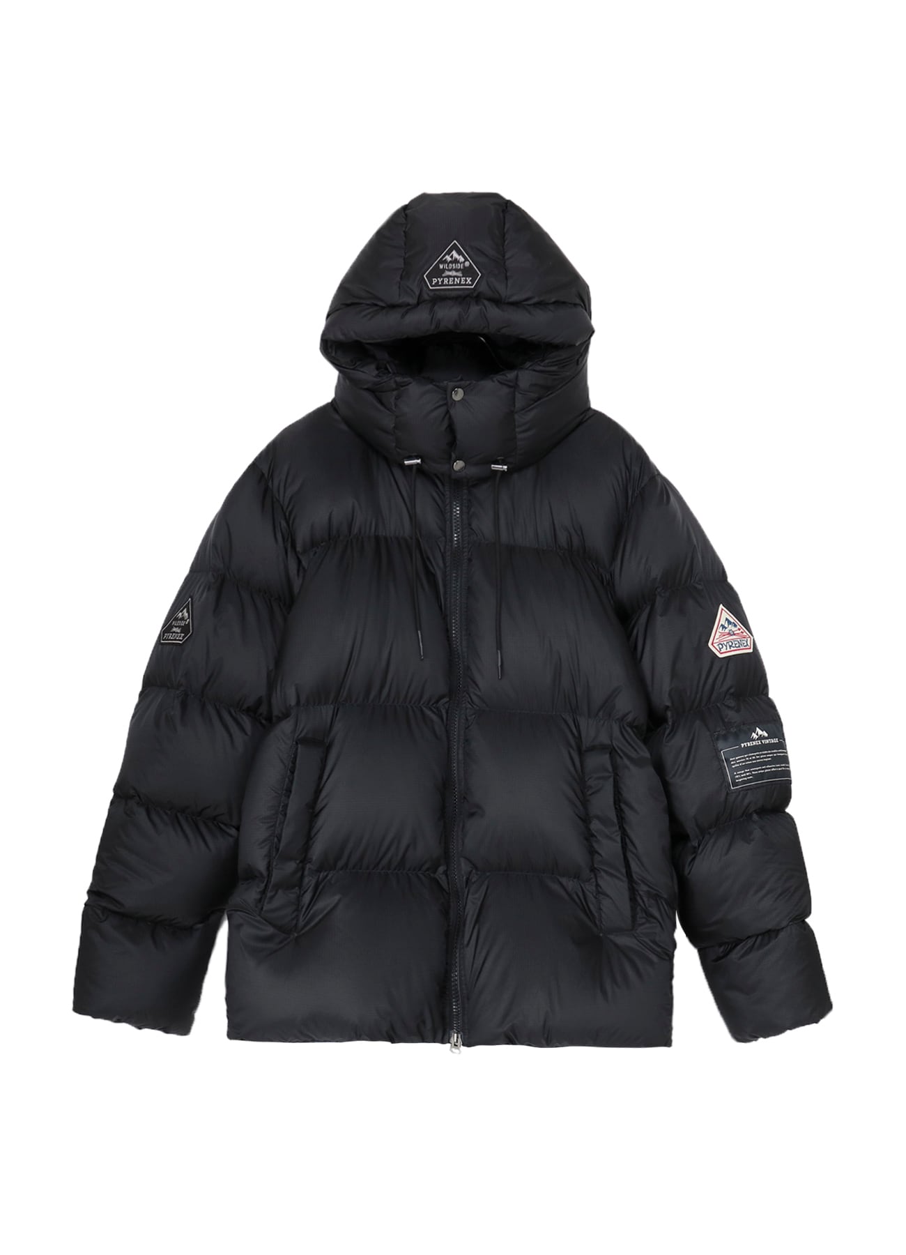 WILDSIDE × PYRENEX Hooded Down Jacket(XS Black): PYRENEX