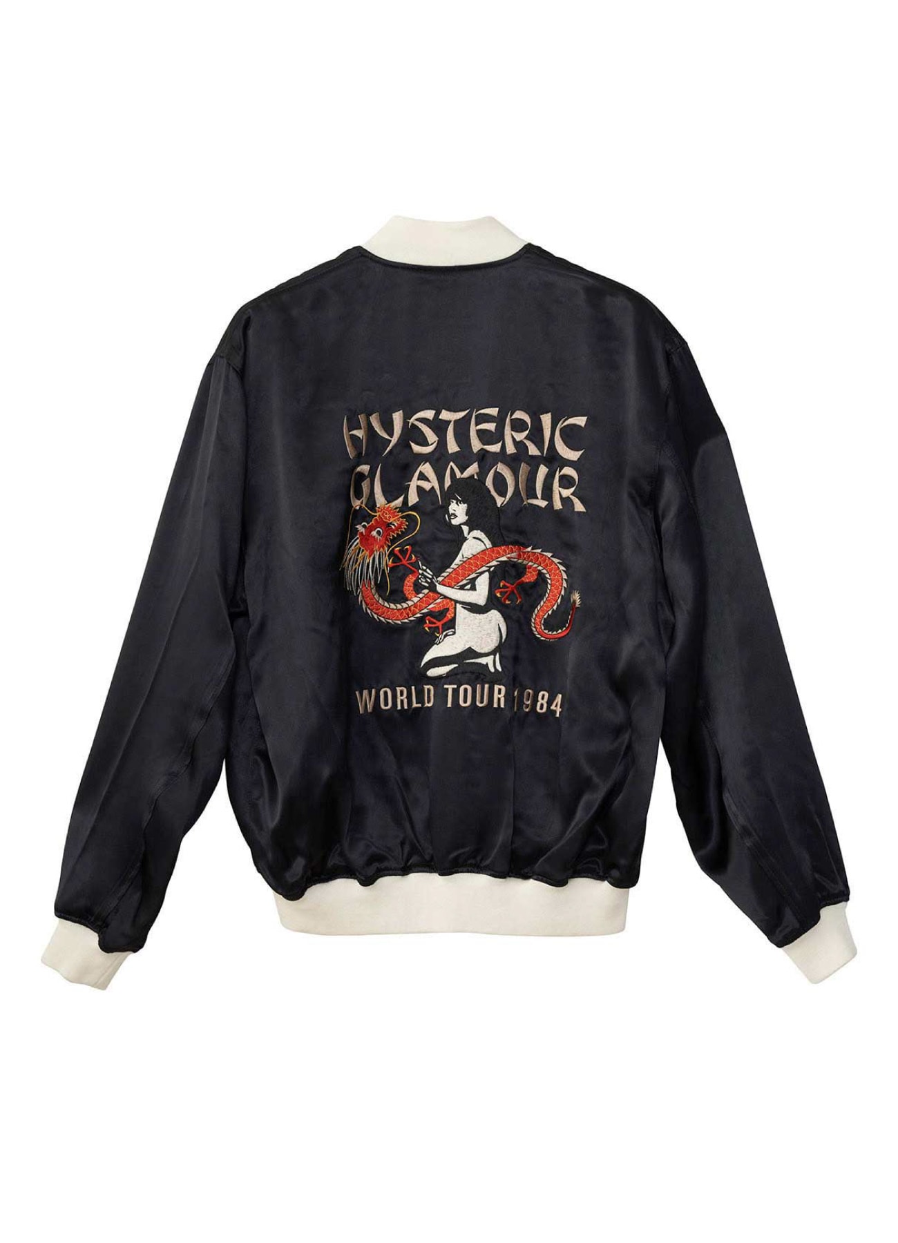 DRAGON LADY TOUR EMBROIDERY SOUVENIR JACKET(L BLACK