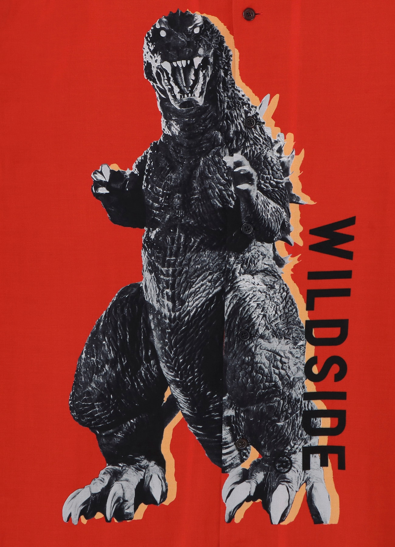 WILDSIDE × IZUMONSTER Graphic Rayon Shirt (Godzilla)(FREE