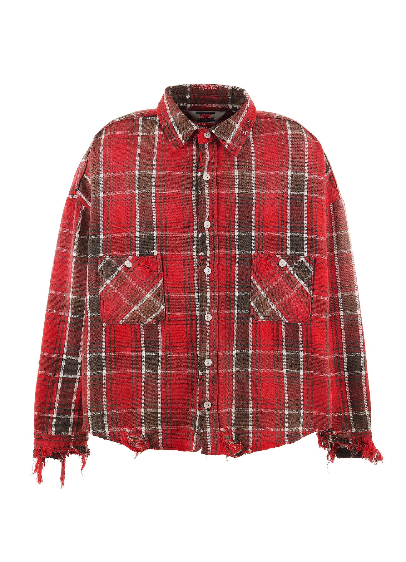 FRANNEL SHIRT(RED×GRAY)