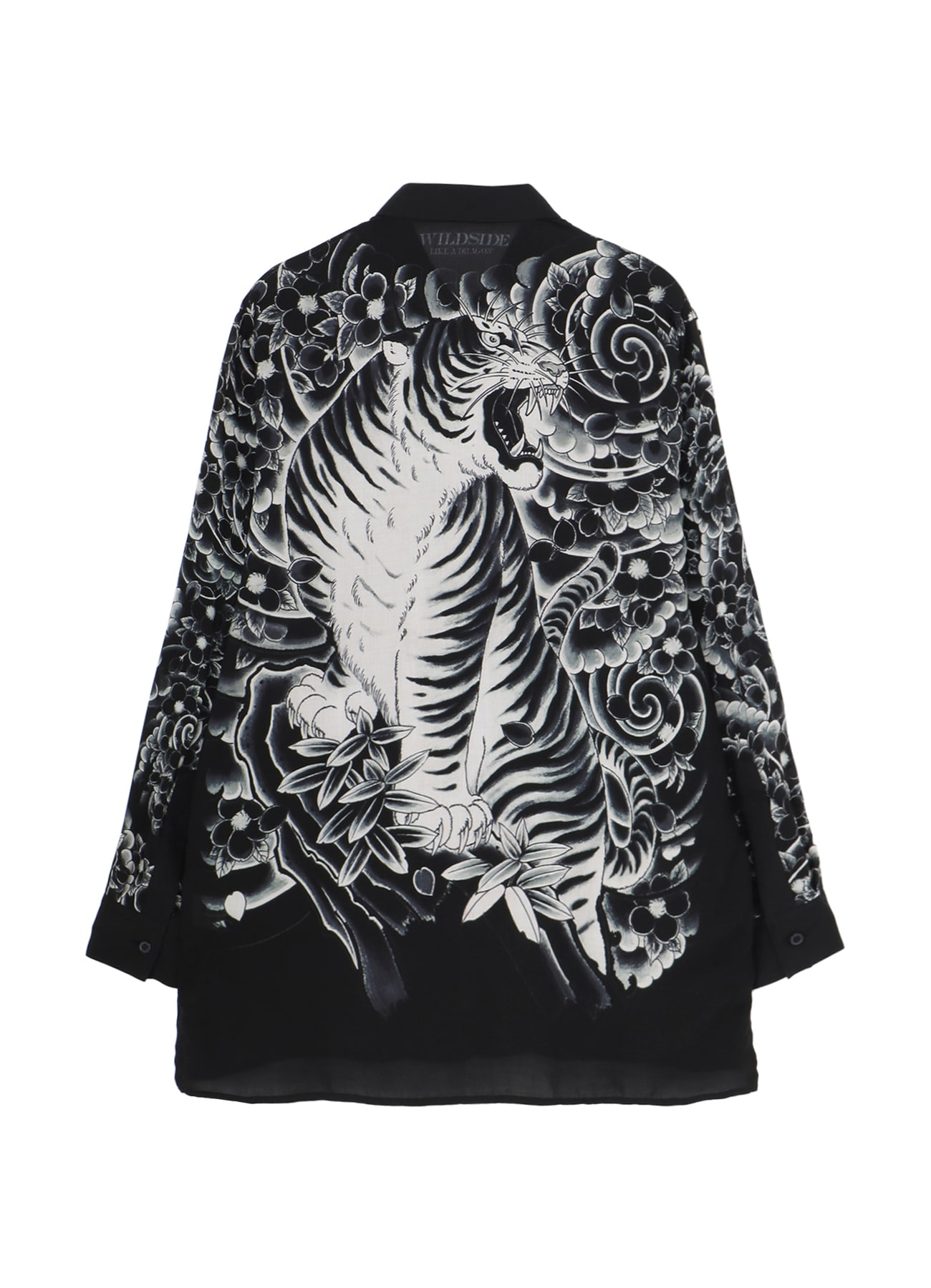 WILDSIDE × 龍が如くスタジオ Rayon Shirt (虎)(FREE SIZE Black