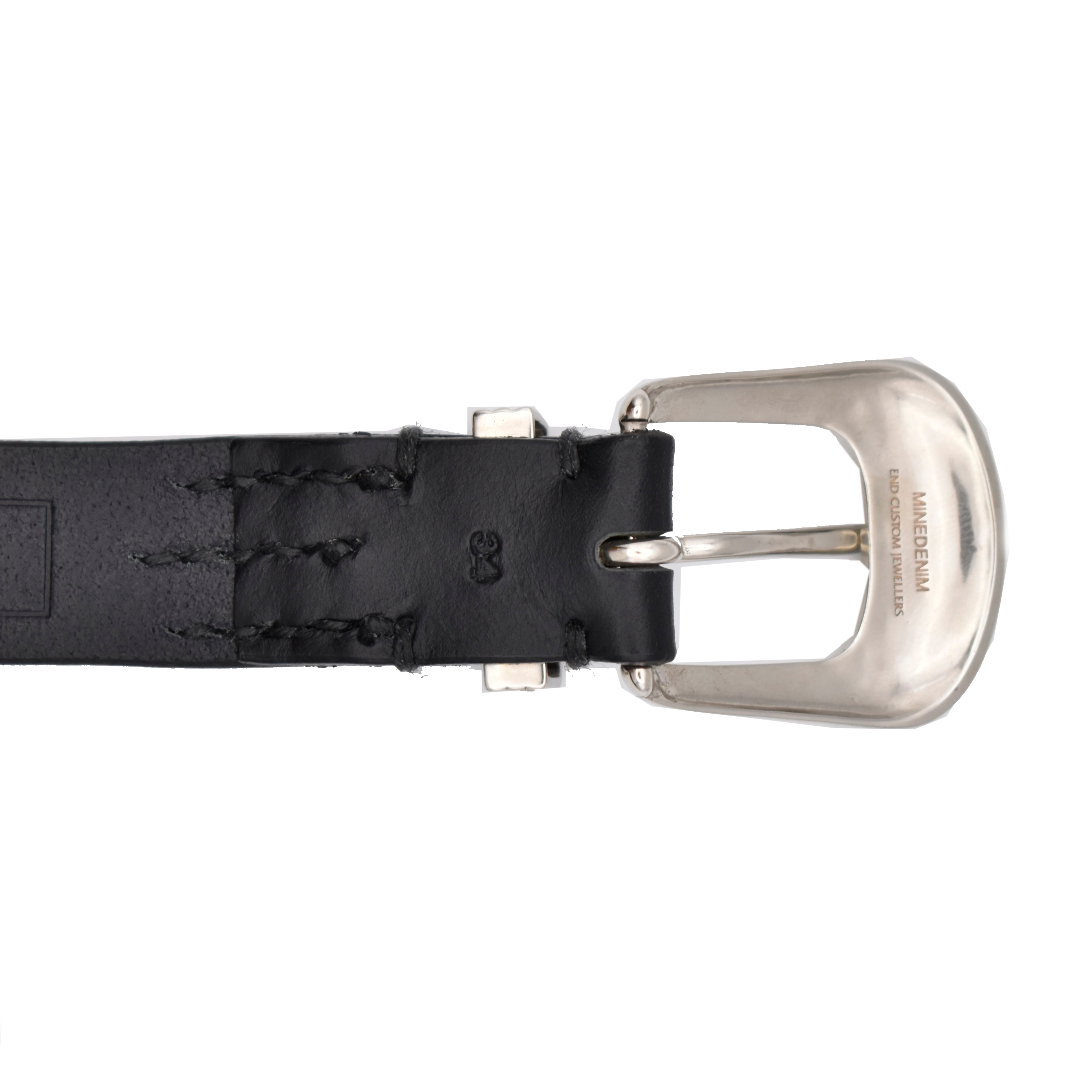 Western Leather Belt(32 BLACK): MINEDENIM｜WILDSIDE YOHJI