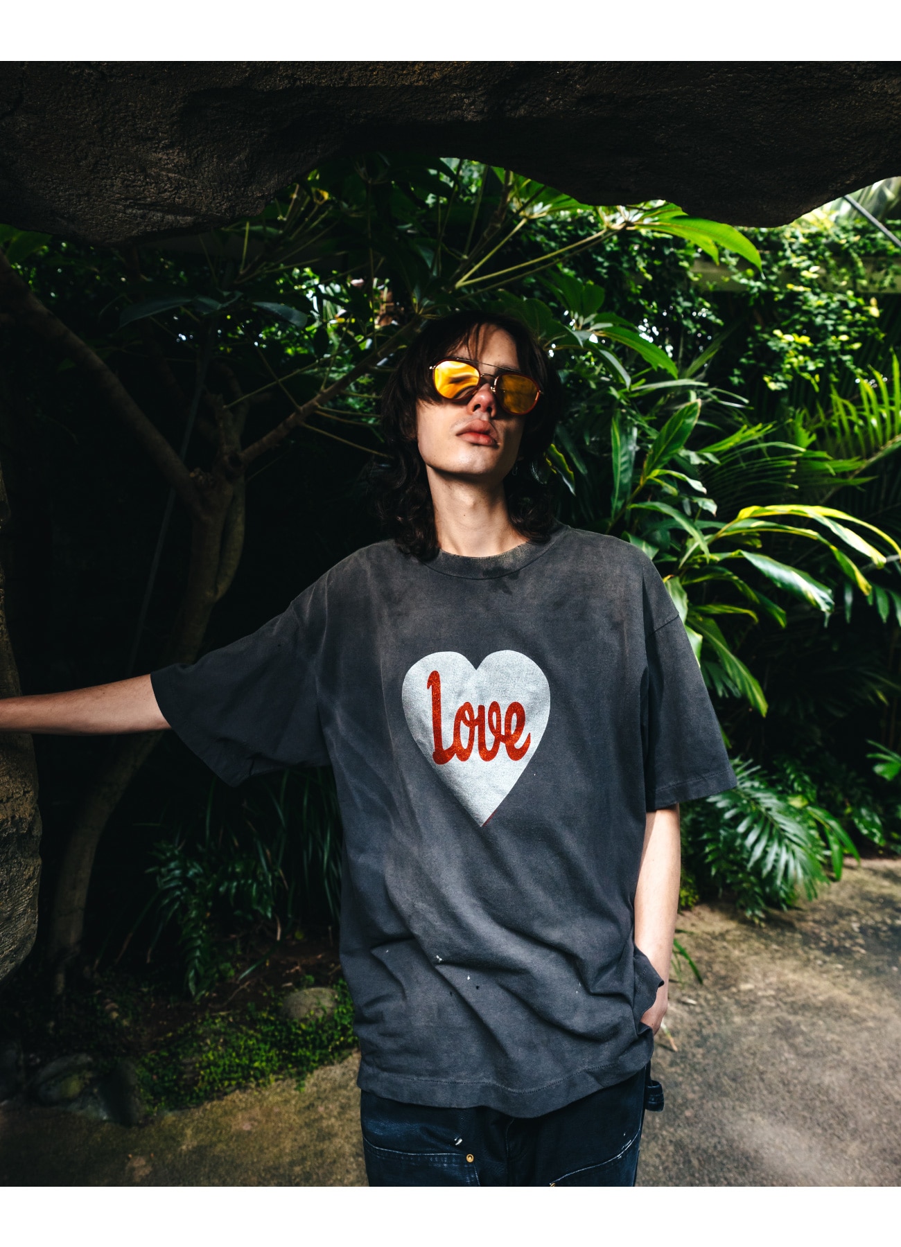 HEART LOVE SS TEE(L BLACK): (c)SAINT Mxxxxxx｜WILDSIDE YOHJI
