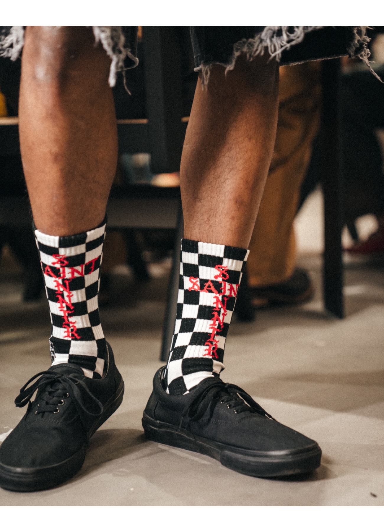 【10/10 12:00 発売】SOCKS/CHECK/BLACK+WHITE_3