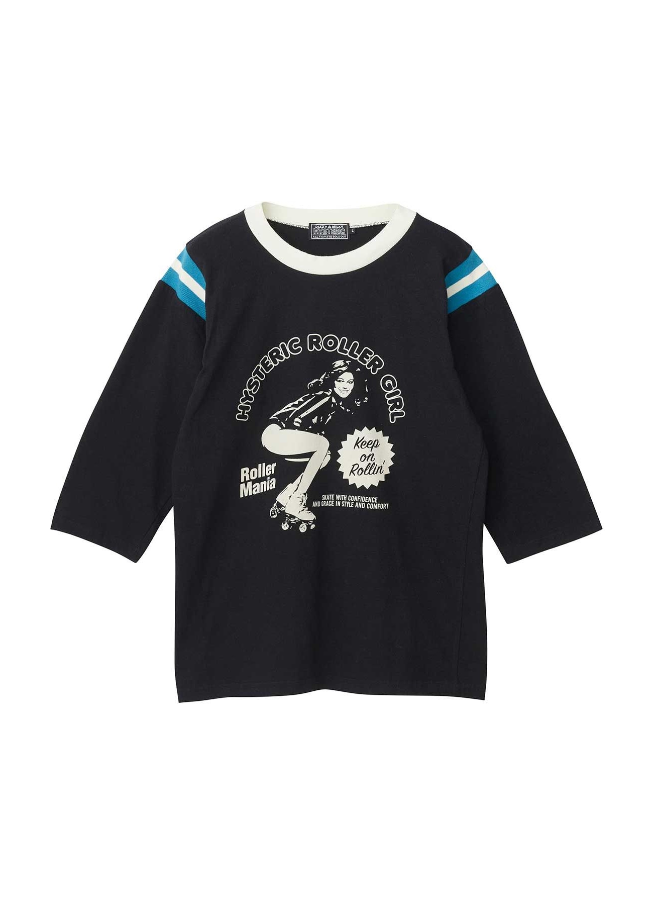 【8/22 12:00 発売】HYSTERIC ROLLER MANIA GIRL 3/4 Sleeve T-Shirt