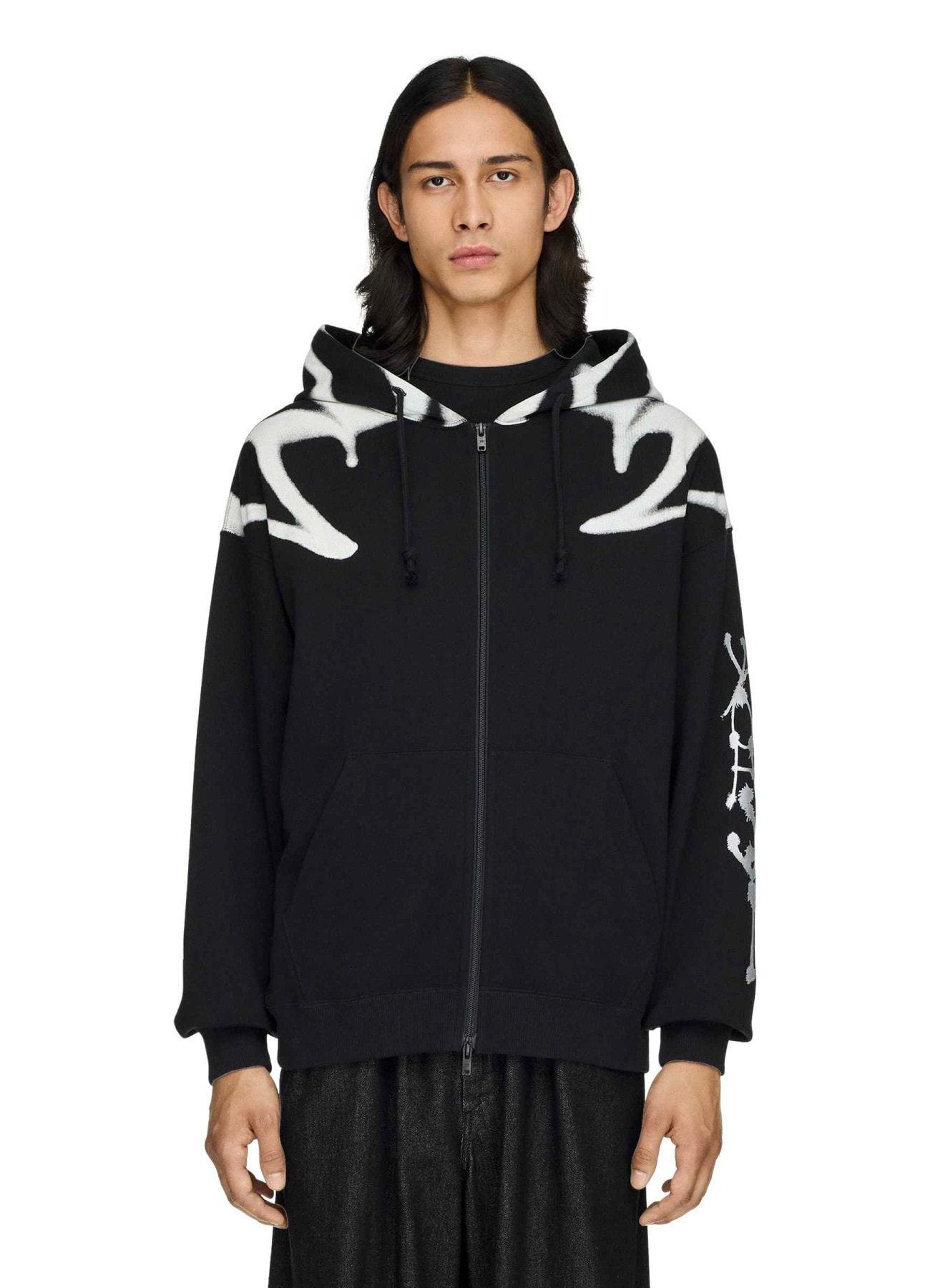 Y-3 CHITO GRAPHIC FRENCH TERRY ZIP HOODIE_3