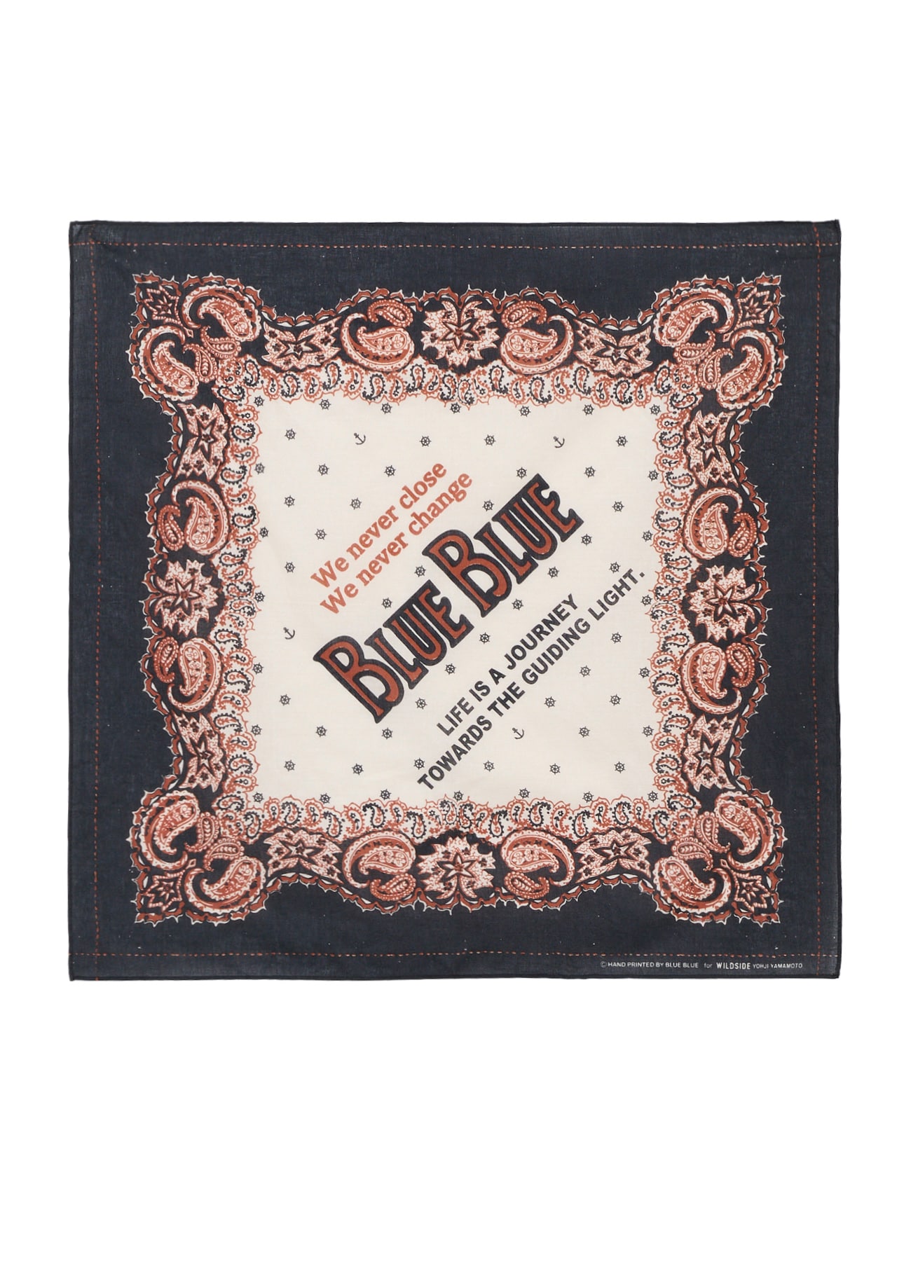 【8/7 12:00 発売】WILDSIDE×BLUE BLUE Black Paisley Bandana