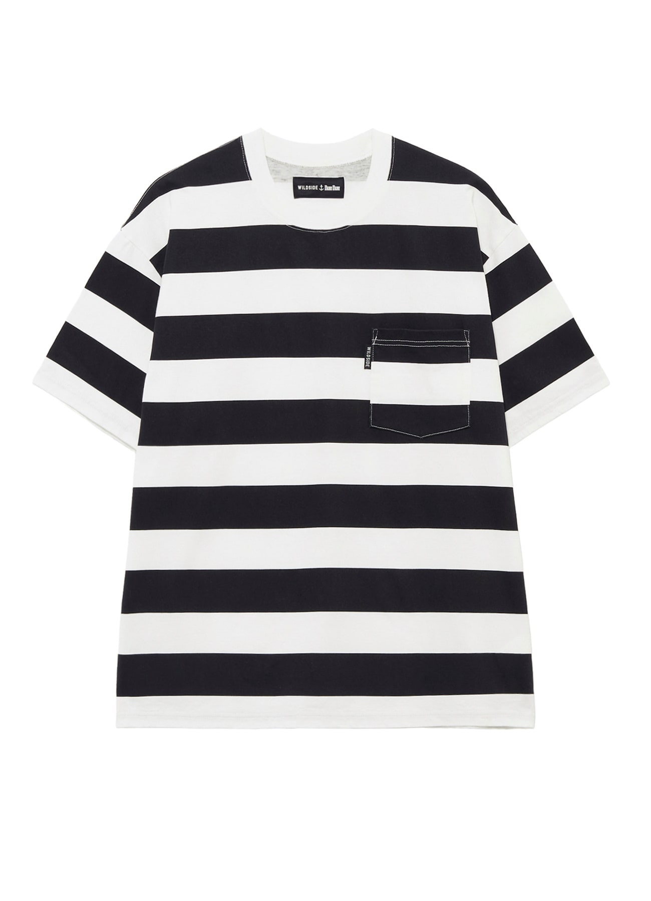 【8/7 12:00 発売】WILDSIDE×BLUE BLUE Pigment Stripe T-shirt White