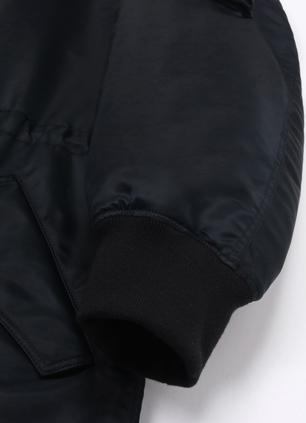 BEAMS／heavy nylon twill jacket／black／XL