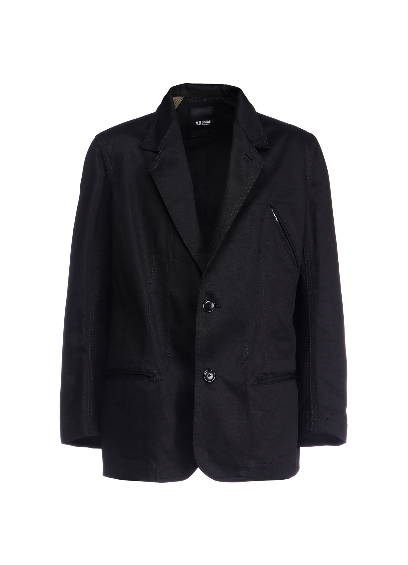 Cotton Chino 2B Tailored Collar Jacket(XS BLACK): YOHJI YAMAMOTO 