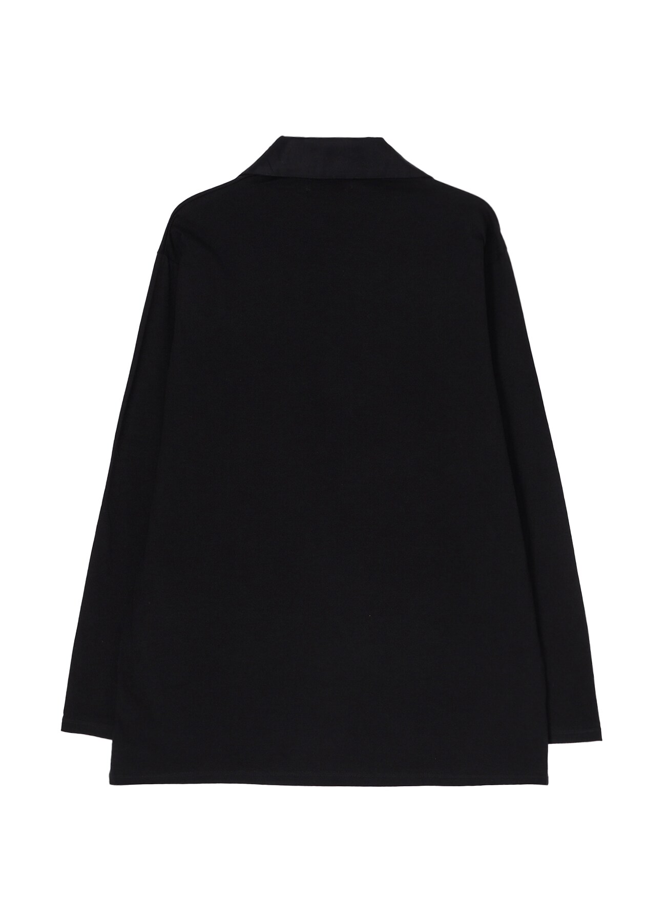 Cotton Jersey Half Zip Long Sleeve T-shirt_3