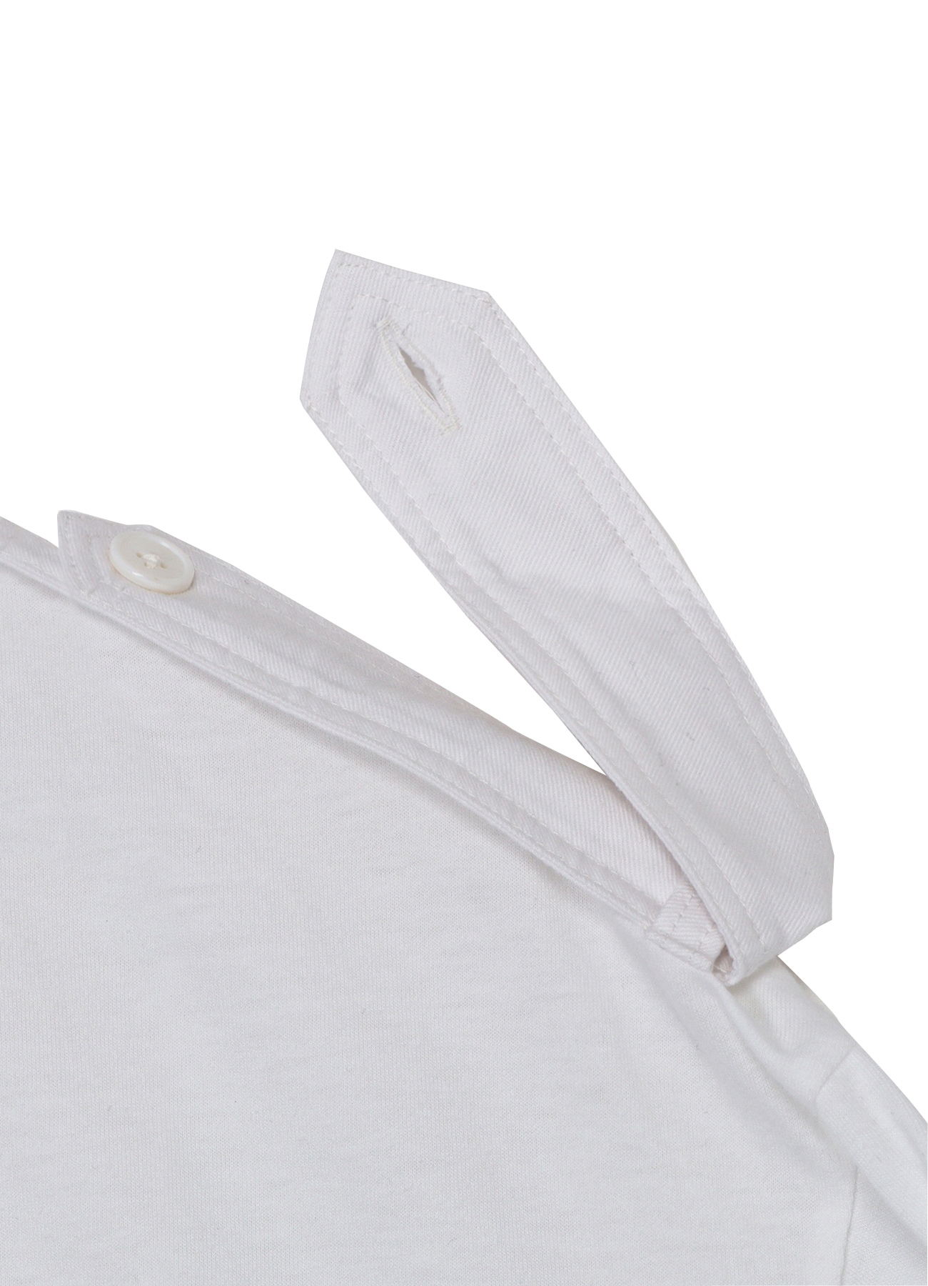 Cotton Jersey Shoulder Strap Henley Neck Long Sleeve T-shirt_8