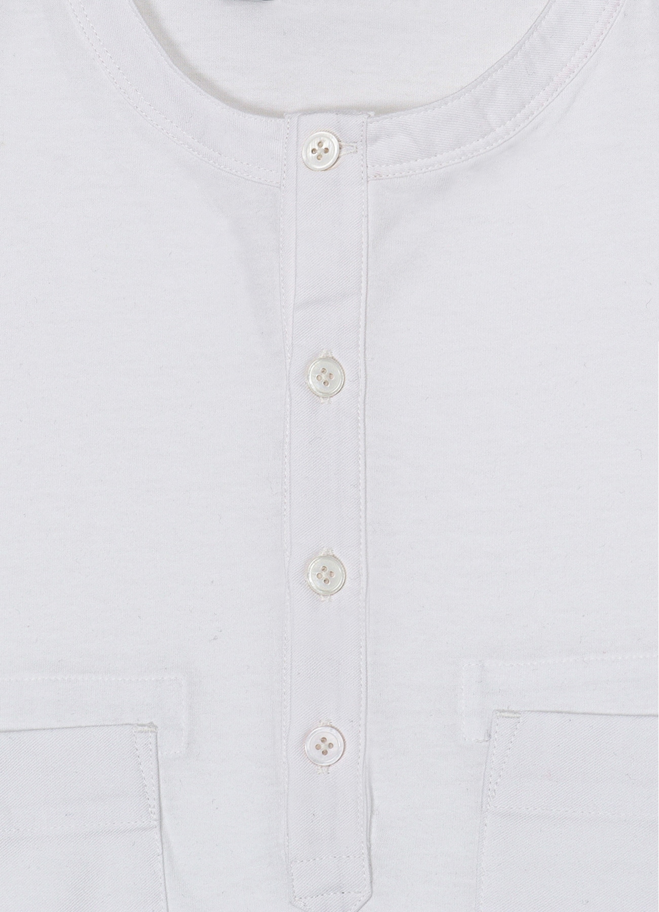 Cotton Jersey Shoulder Strap Henley Neck Long Sleeve T-shirt_9