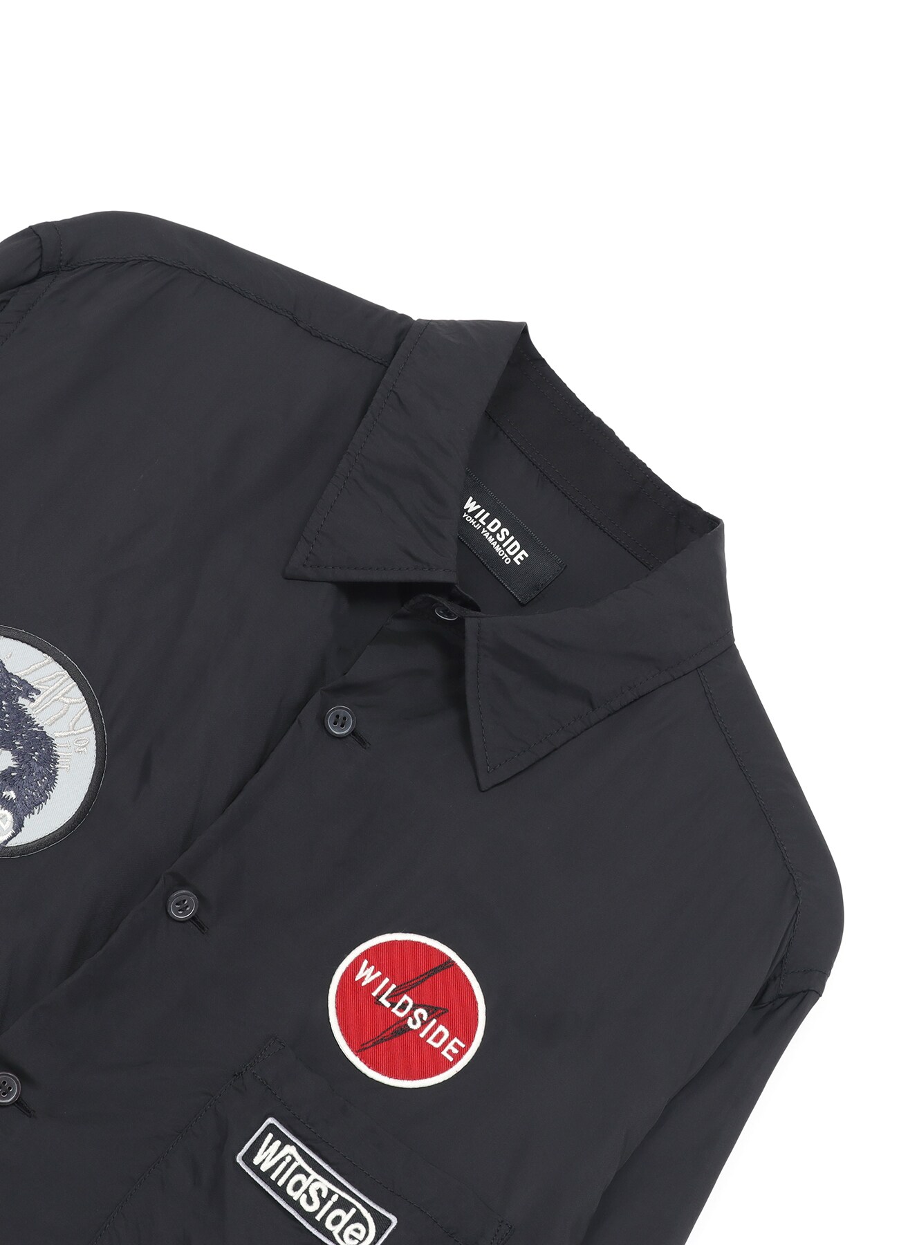 Patch Cupro Shirt A(FREE SIZE BLACK): YOHJI YAMAMOTO