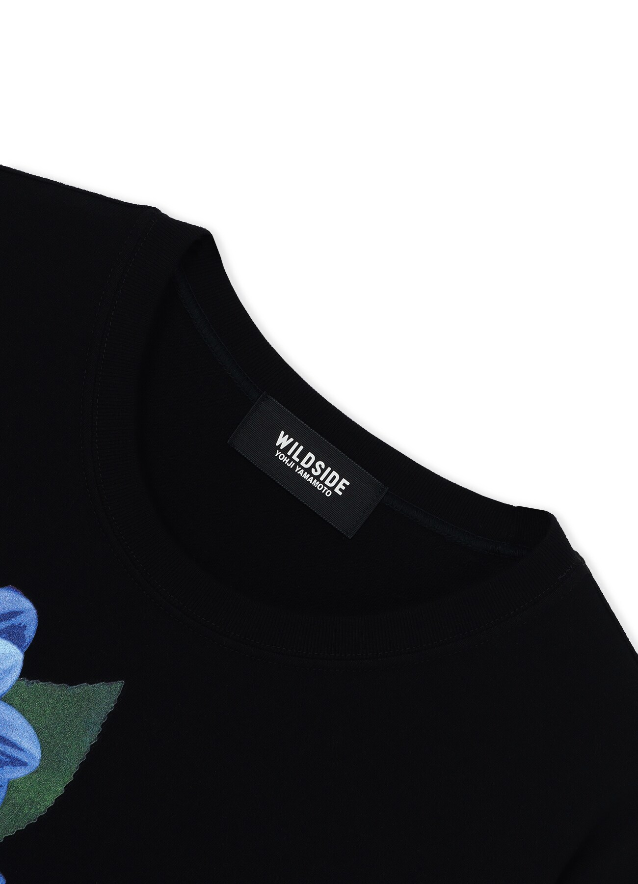 Blue Dahlia Long Sleeve T-shirt(M BLACK): YOHJI YAMAMOTO｜WILDSIDE