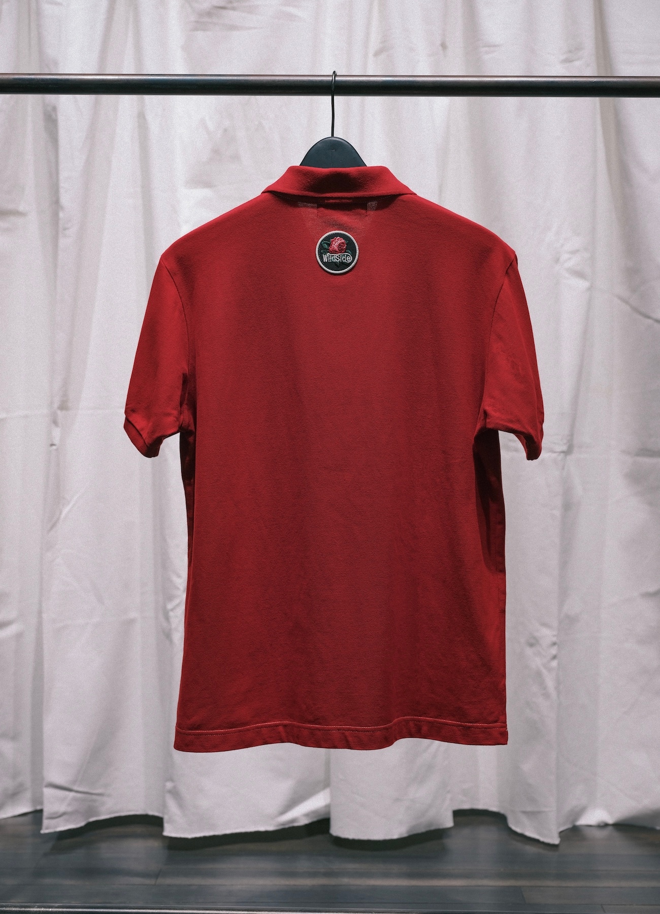 WILDSIDE YOHJI YAMAMOTO プルオーバーフ―ディー パーカー RED Patch Polo Shirt(Red)(M RED): YOHJI YAMAMOTO|WILDSIDE YOHJI