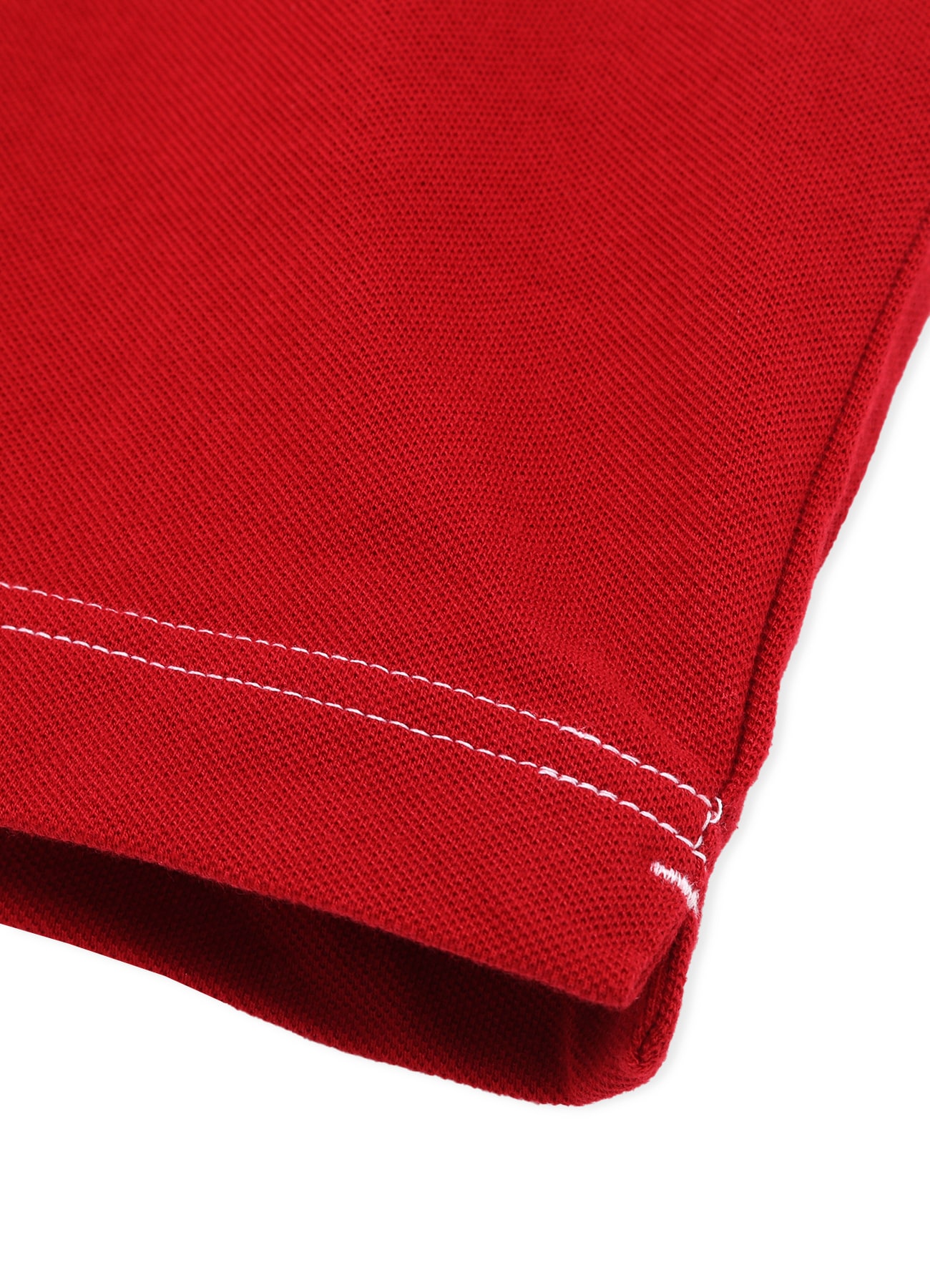 Patch Polo Shirt(Red)_5