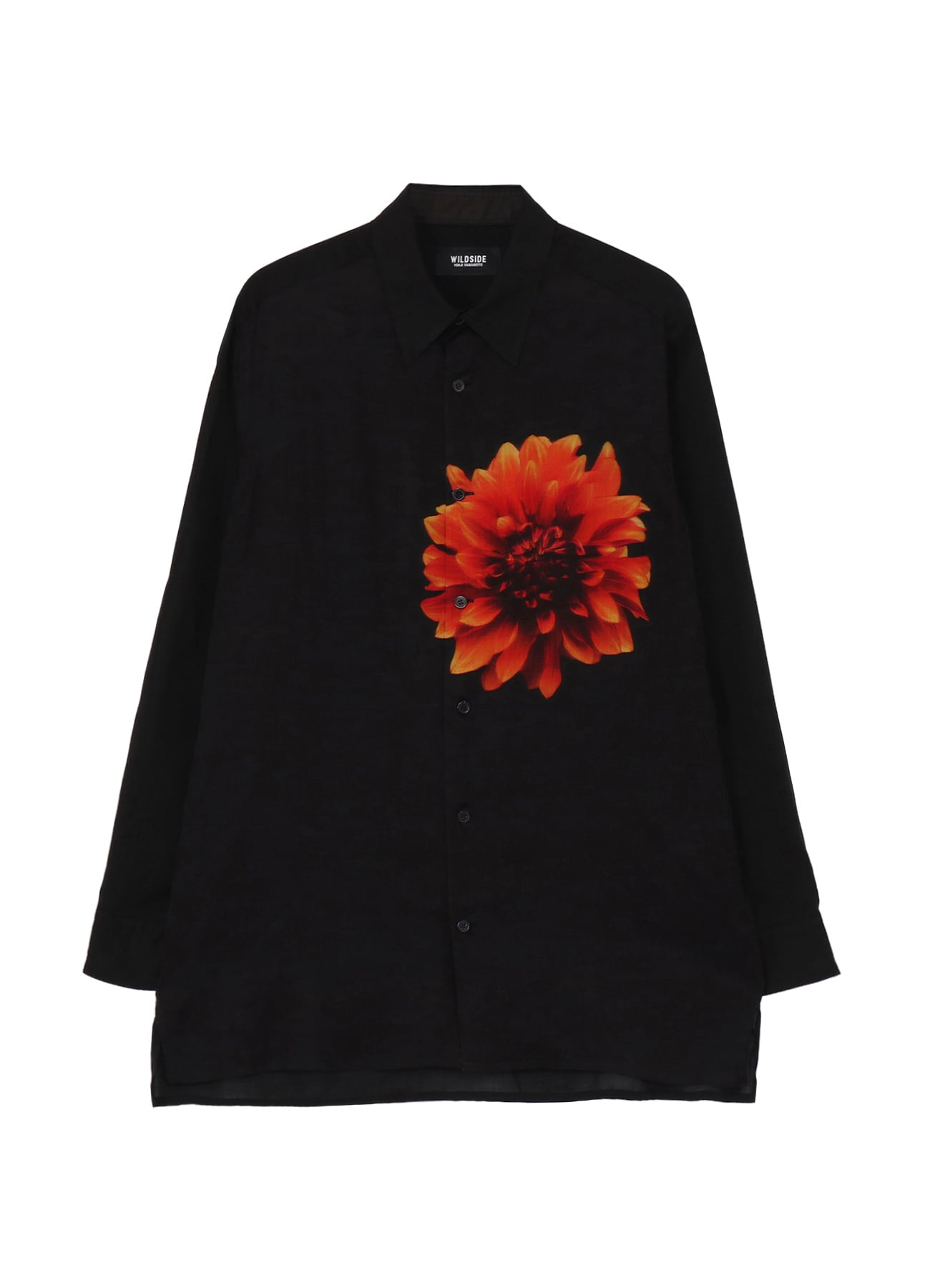 【2/11 12:00 release】Orange Dahlia Print Shirt_1