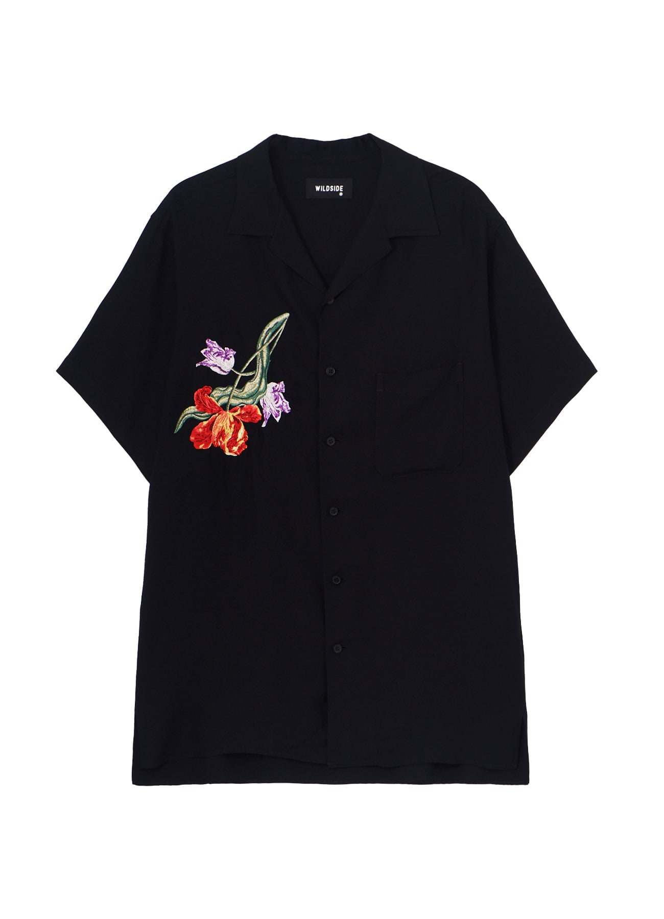 【6/17 12:00 release】Tulip Embroidery Open Collar Short Sleeve Shirt_1