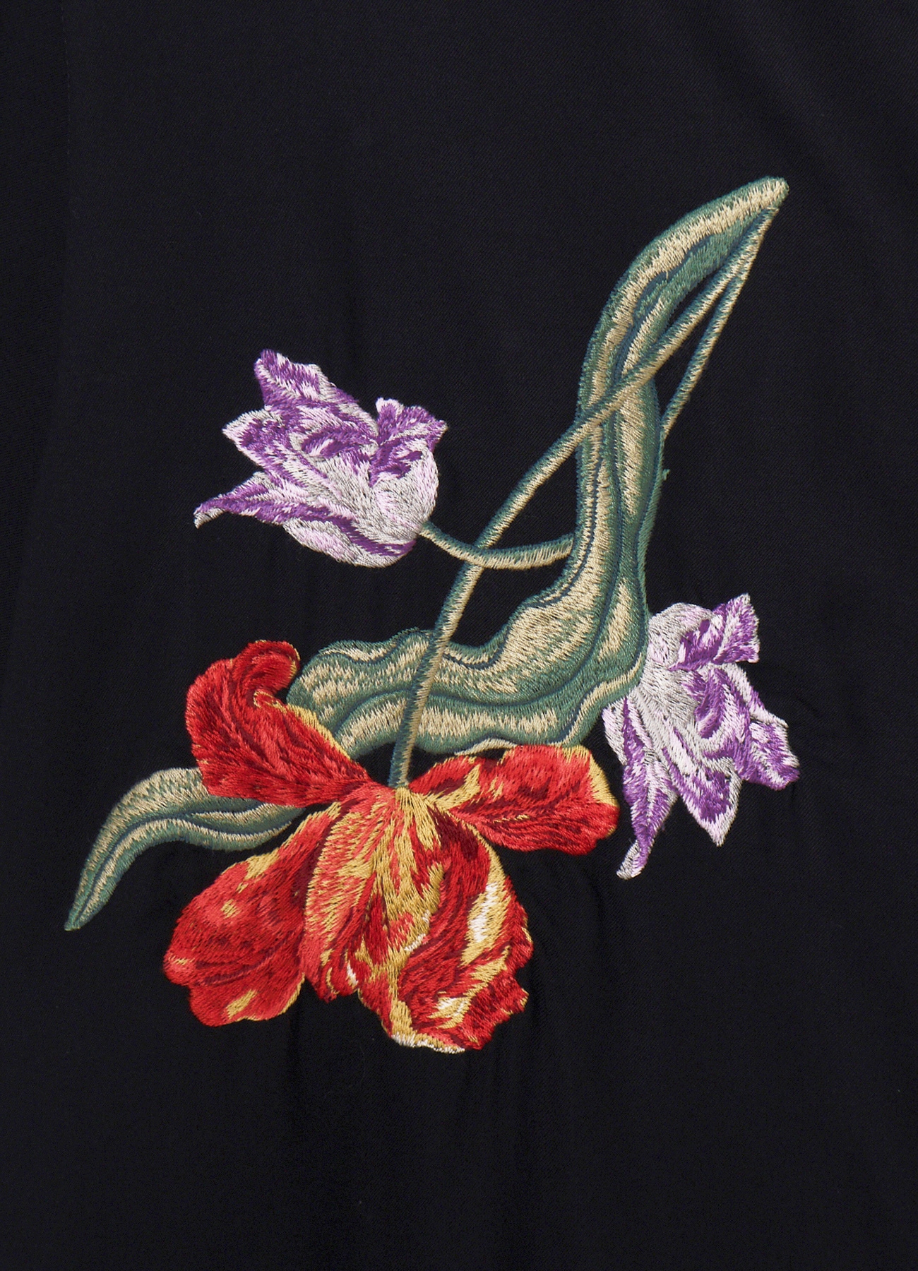 【6/17 12:00 release】Tulip Embroidery Open Collar Short Sleeve Shirt_6