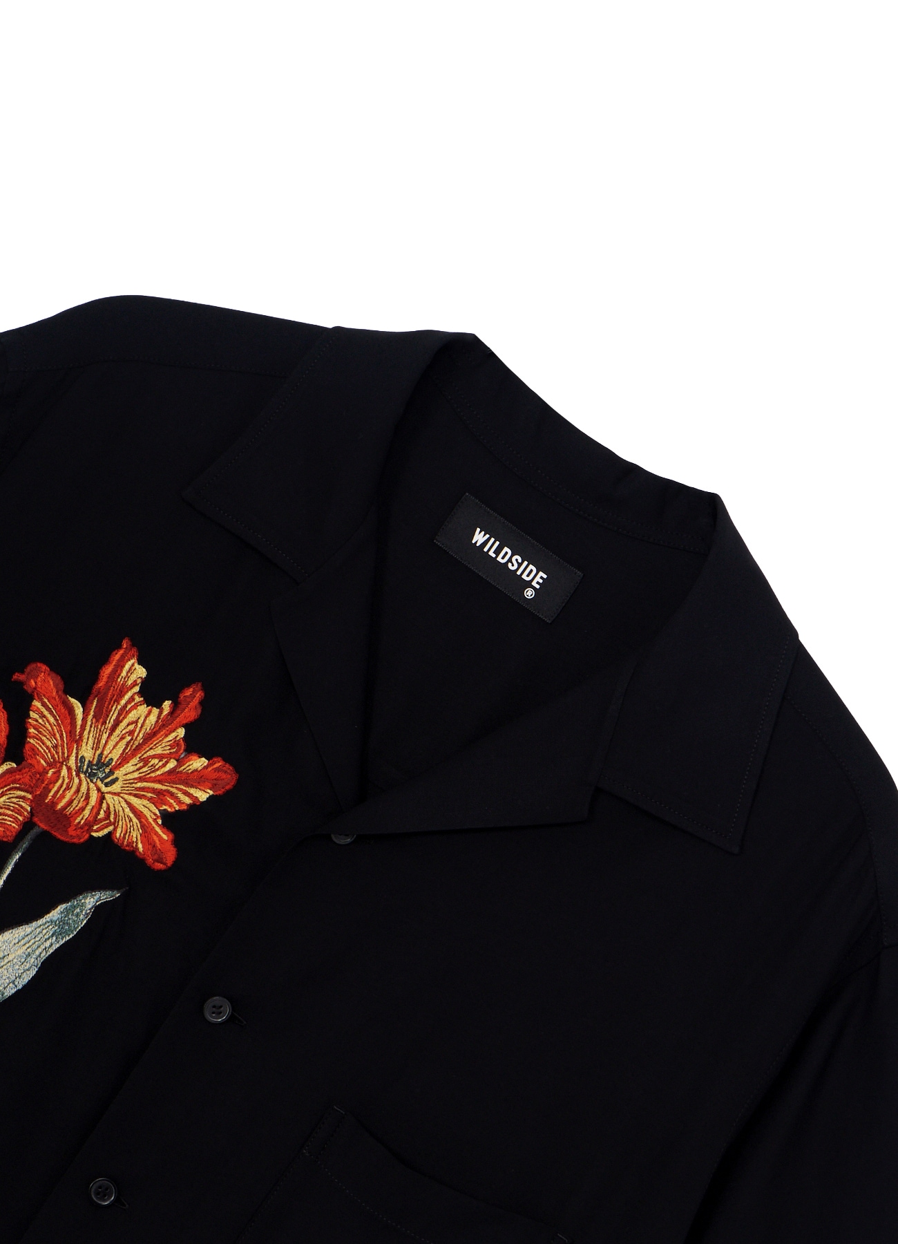 【6/17 12:00 release】Flower Embroidery Open Collar Short Sleeve Shirt_3
