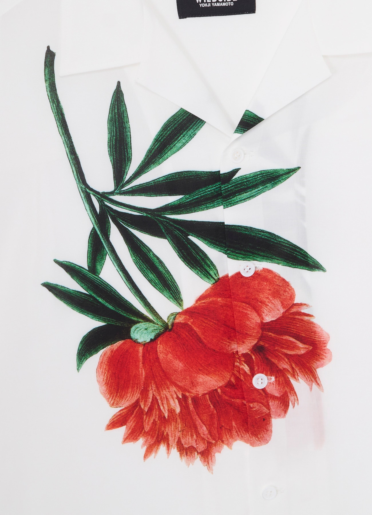 【7/8 12:00 発売】Red Peony Print Open Collar Short Sleeve Shirt_6