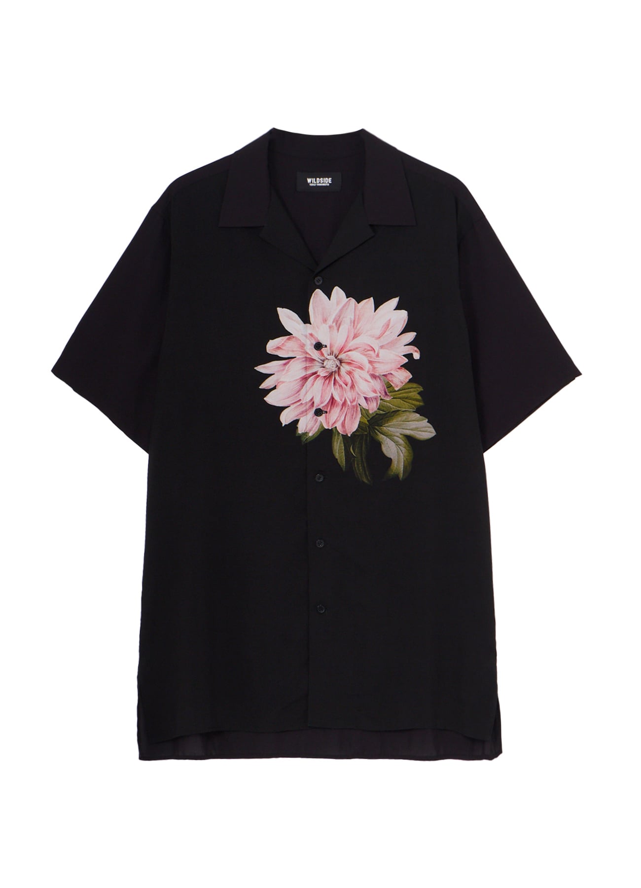 【7/8 12:00 発売】Pink Dahlia Print Open Collar Short Sleeve Shirt_1