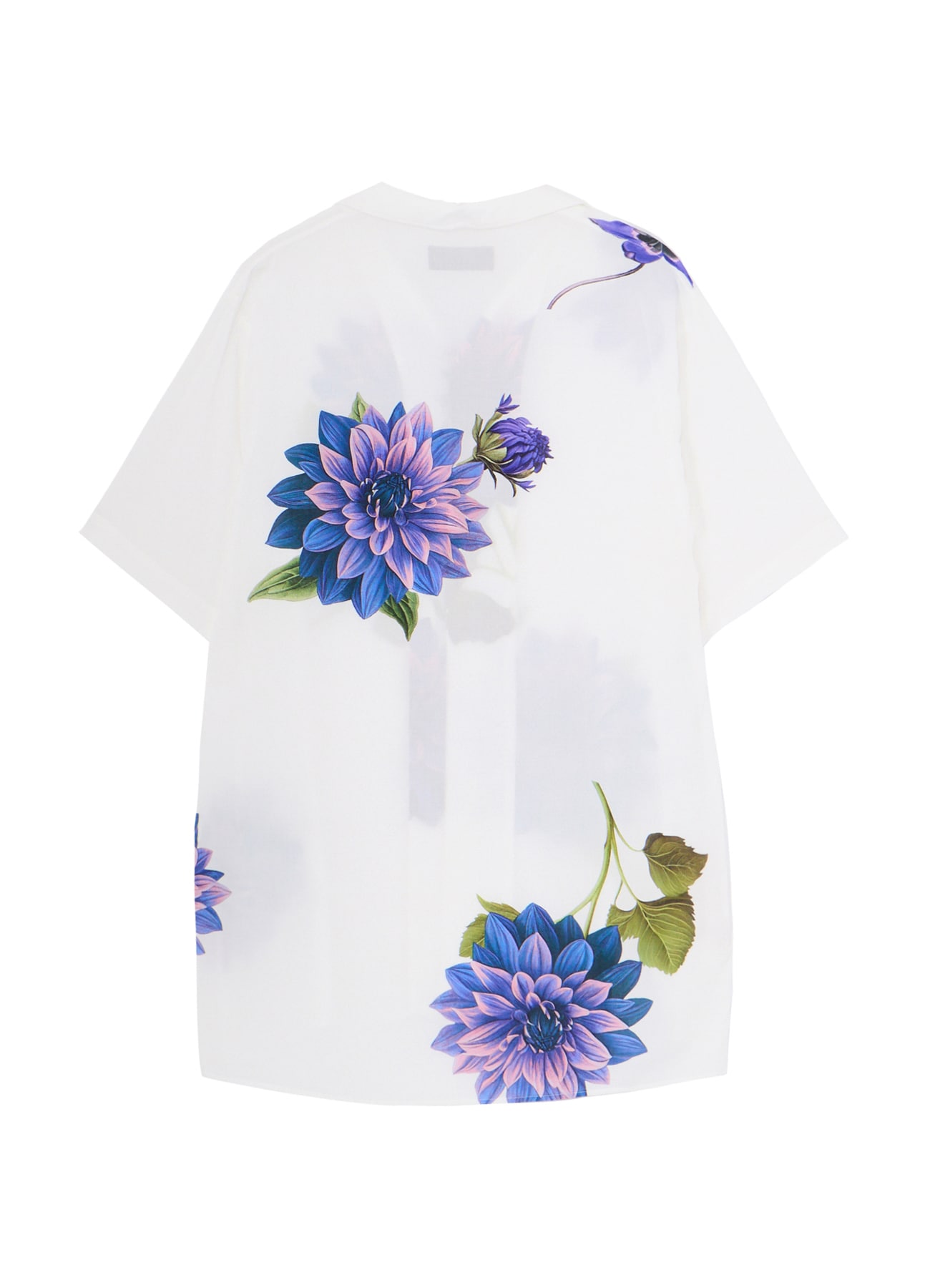 【7/15 12:00 発売】Blue Dahlia Print Open Collar Short Sleeve shirt_2