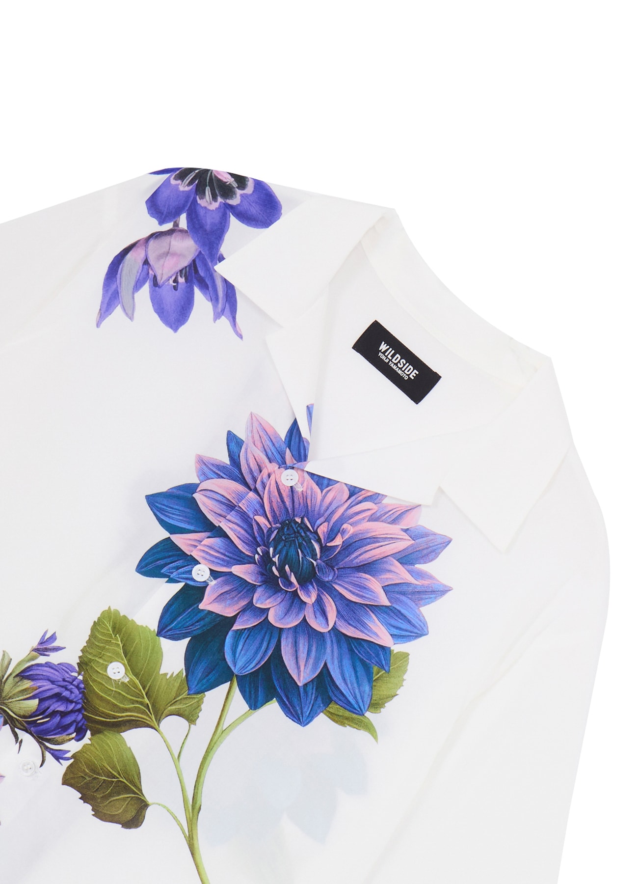 【7/15 12:00 発売】Blue Dahlia Print Open Collar Short Sleeve shirt_3