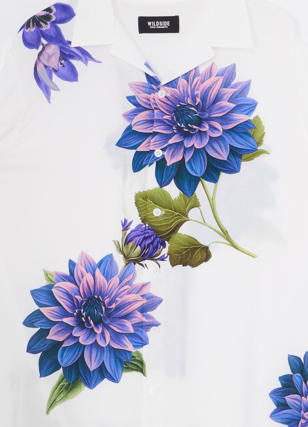 【7/15 12:00 発売】Blue Dahlia Print Open Collar Short Sleeve shirt_6