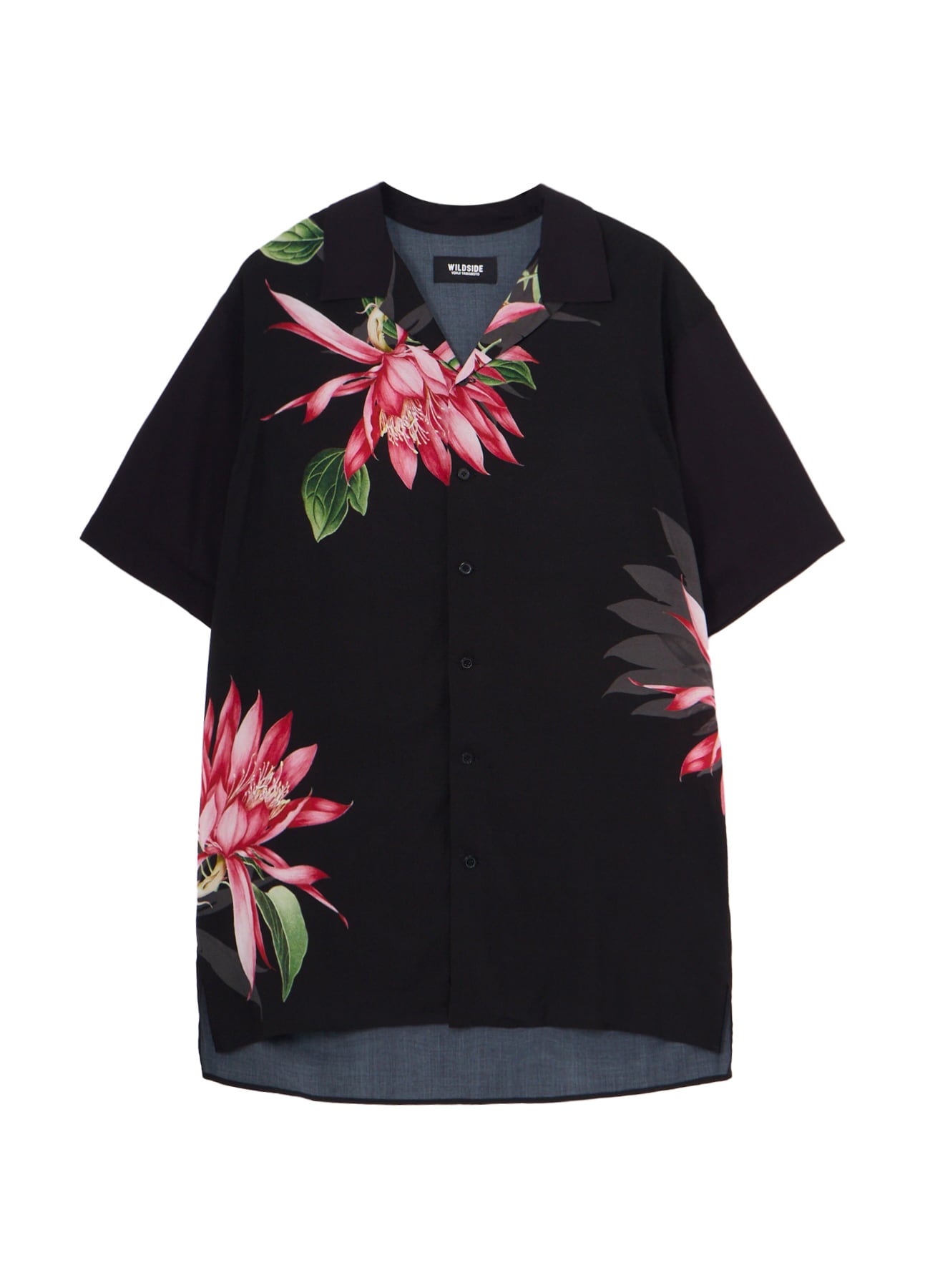 【7/15 12:00 発売】Pink Cactus Print Open Collar Short Sleeve Shirt