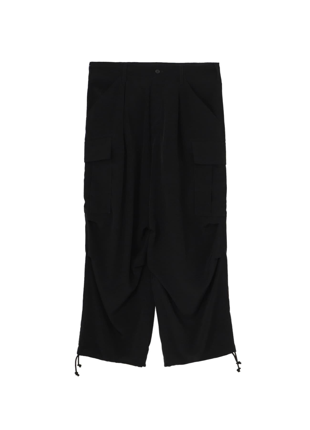【5/13 12:00 release】Ta/Pe Crepe de Chine Cargo Pants All Black_6