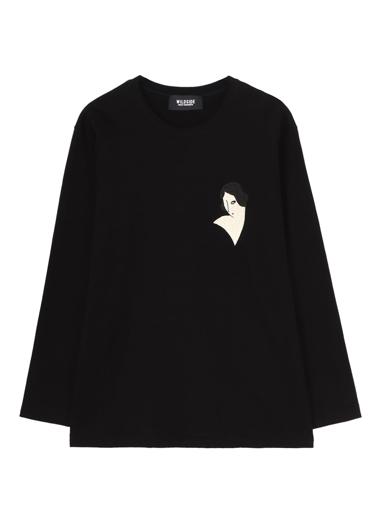 【6/10 12:00 release】Night Beauty Portrait Embroidery Long Sleeve T-Shirt_1