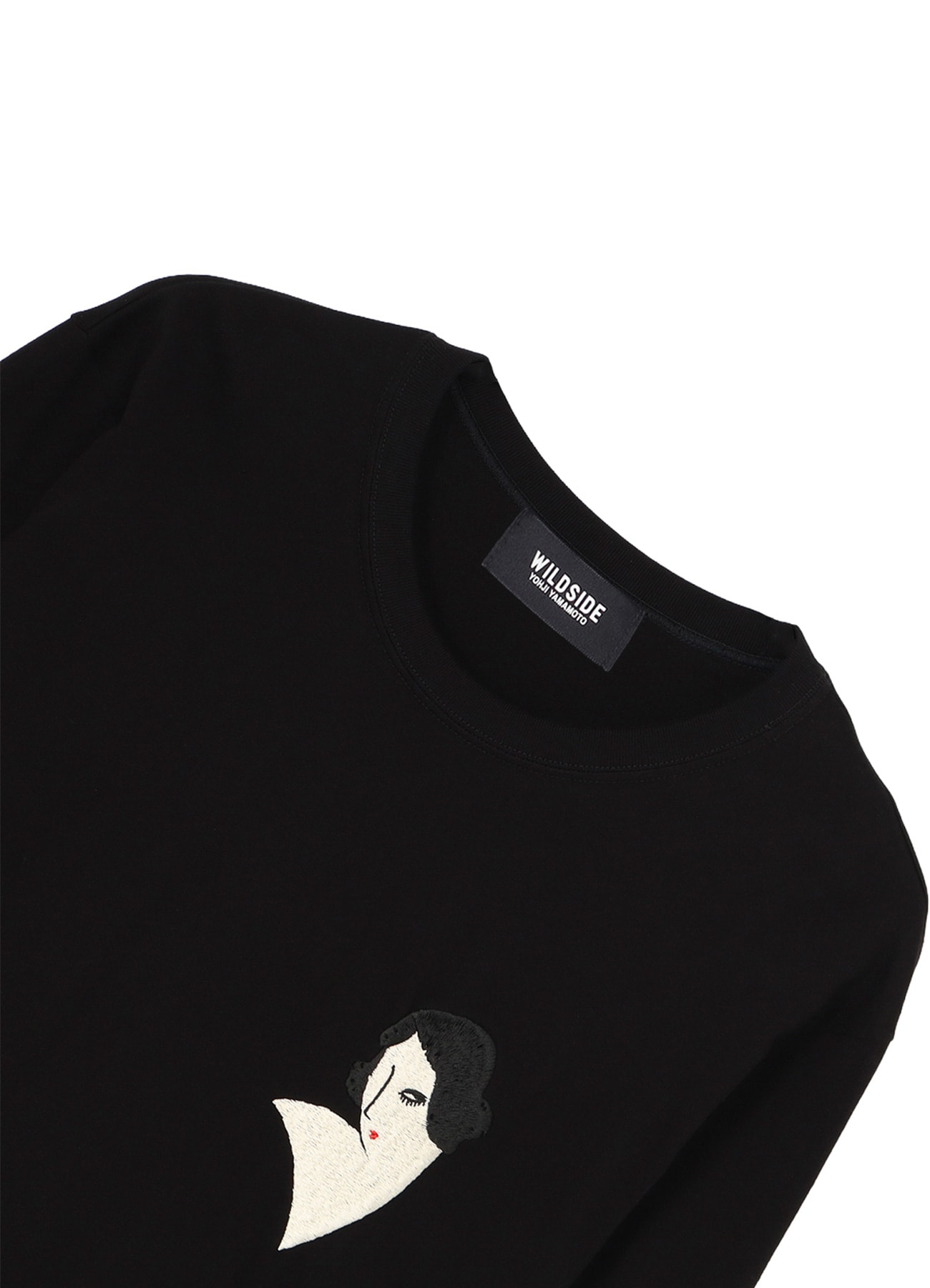 【6/10 12:00 release】Night Beauty Portrait Embroidery Long Sleeve T-Shirt_3