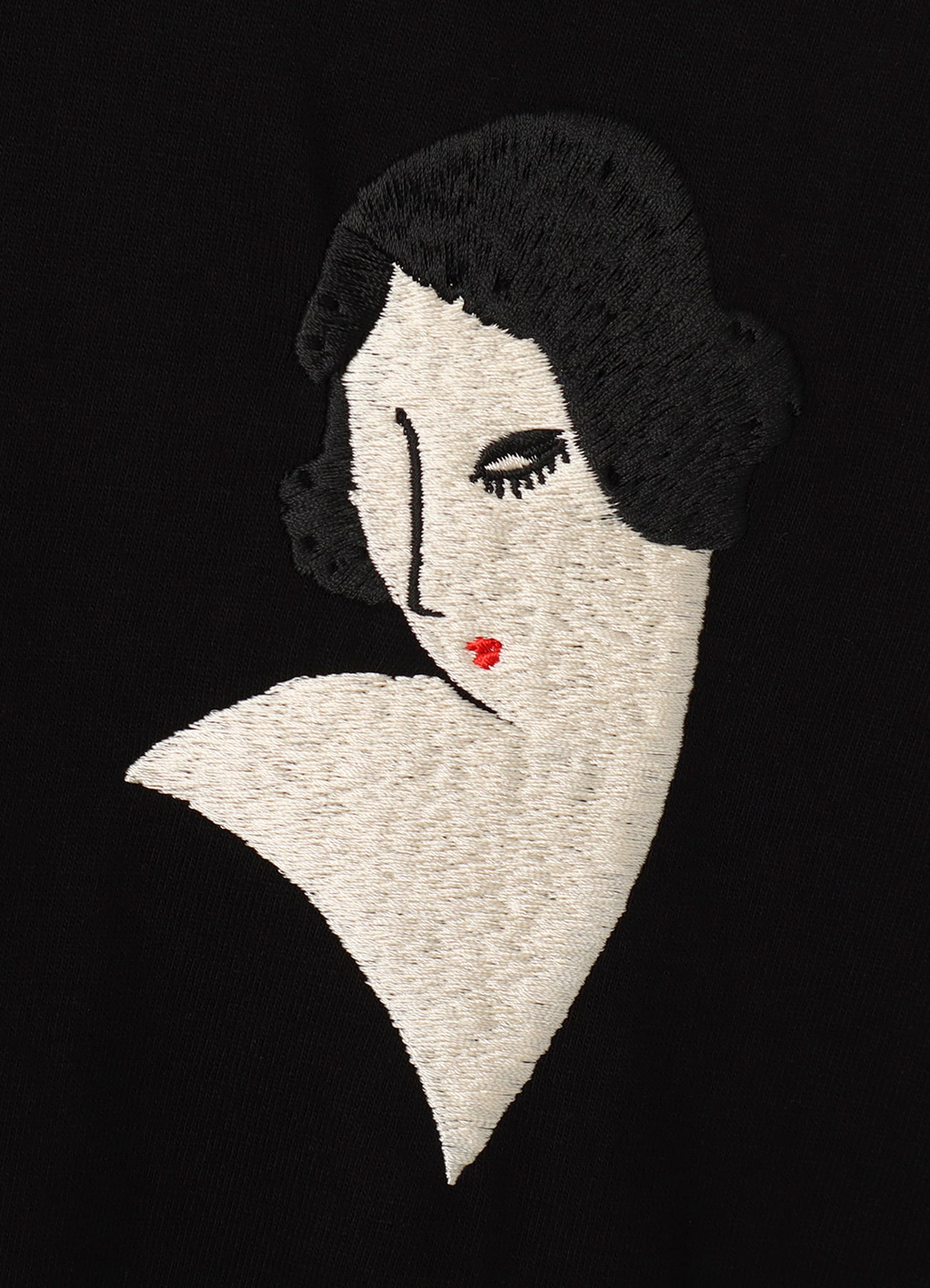 【6/10 12:00 release】Night Beauty Portrait Embroidery Long Sleeve T-Shirt_6