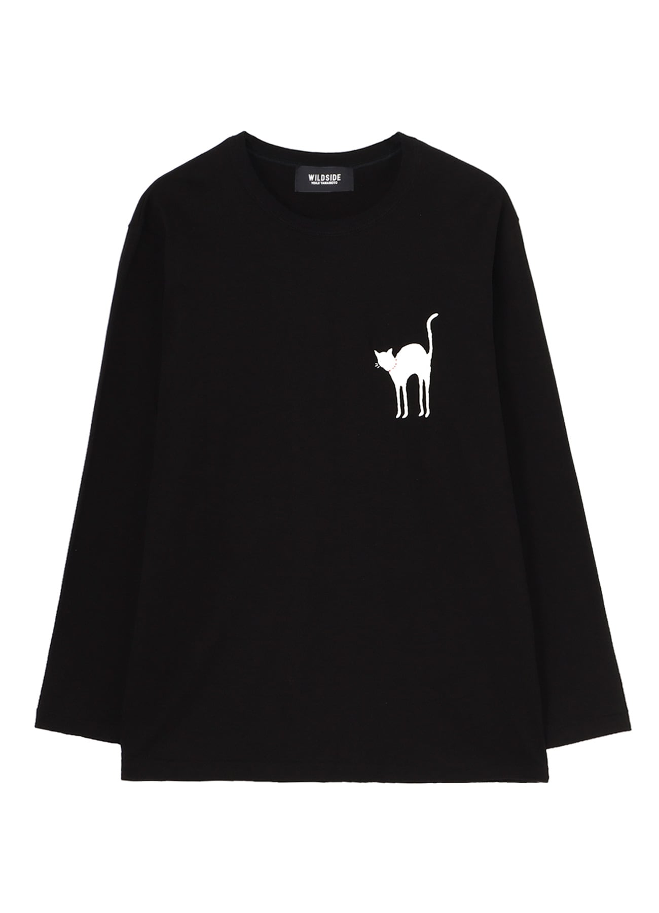 【6/10 12:00 release】Cat Shadow Graphic Embroidery Long Sleeve T-Shirt