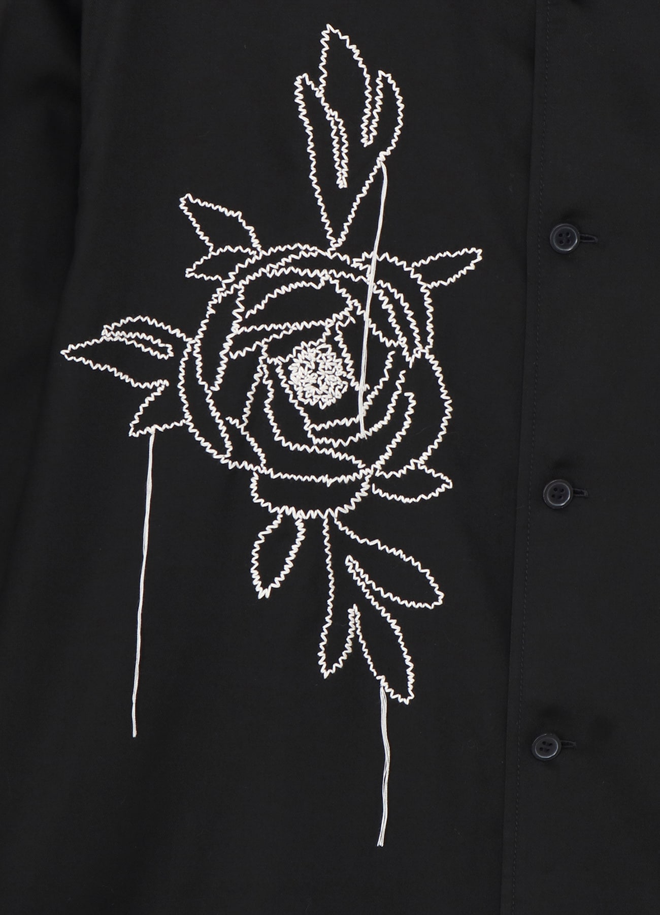 T/R Twill Floral Thread-Drop Embroidered Shirt_6