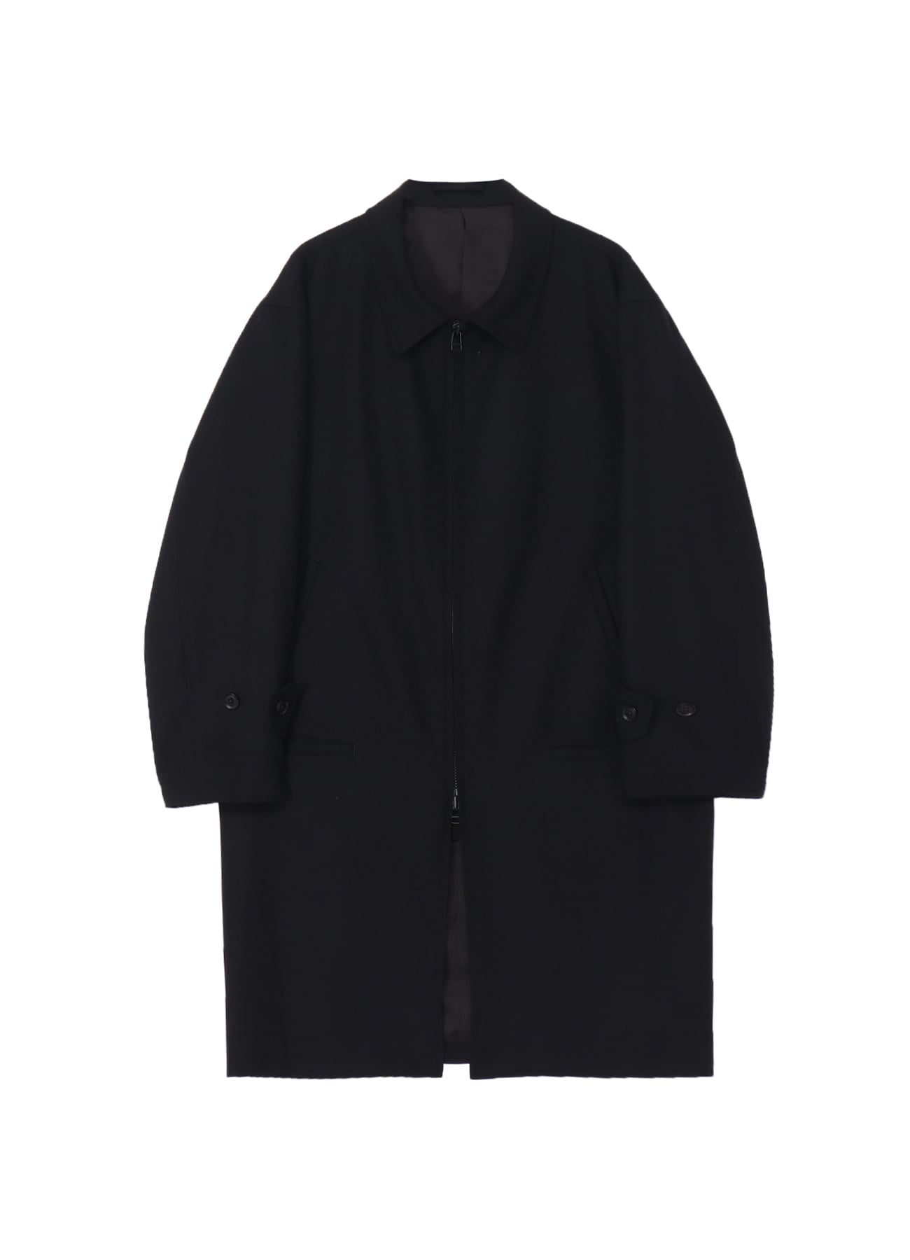 【12/10 12:00 release】Wool homespun Soutien Collar Zipper Coat