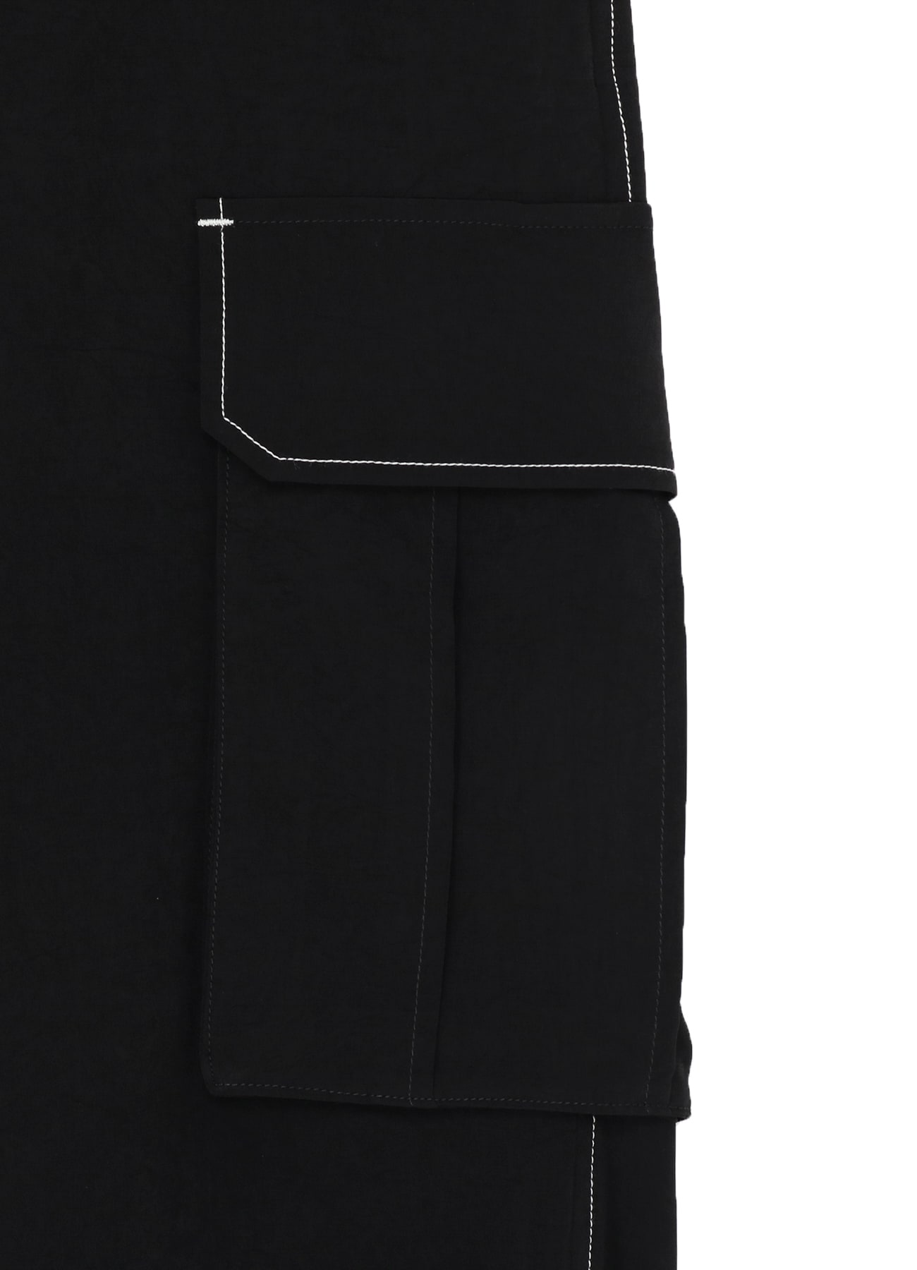 Ta/Pe Crepe de Chine Cargo Pants(FREE SIZE Black): YOHJI