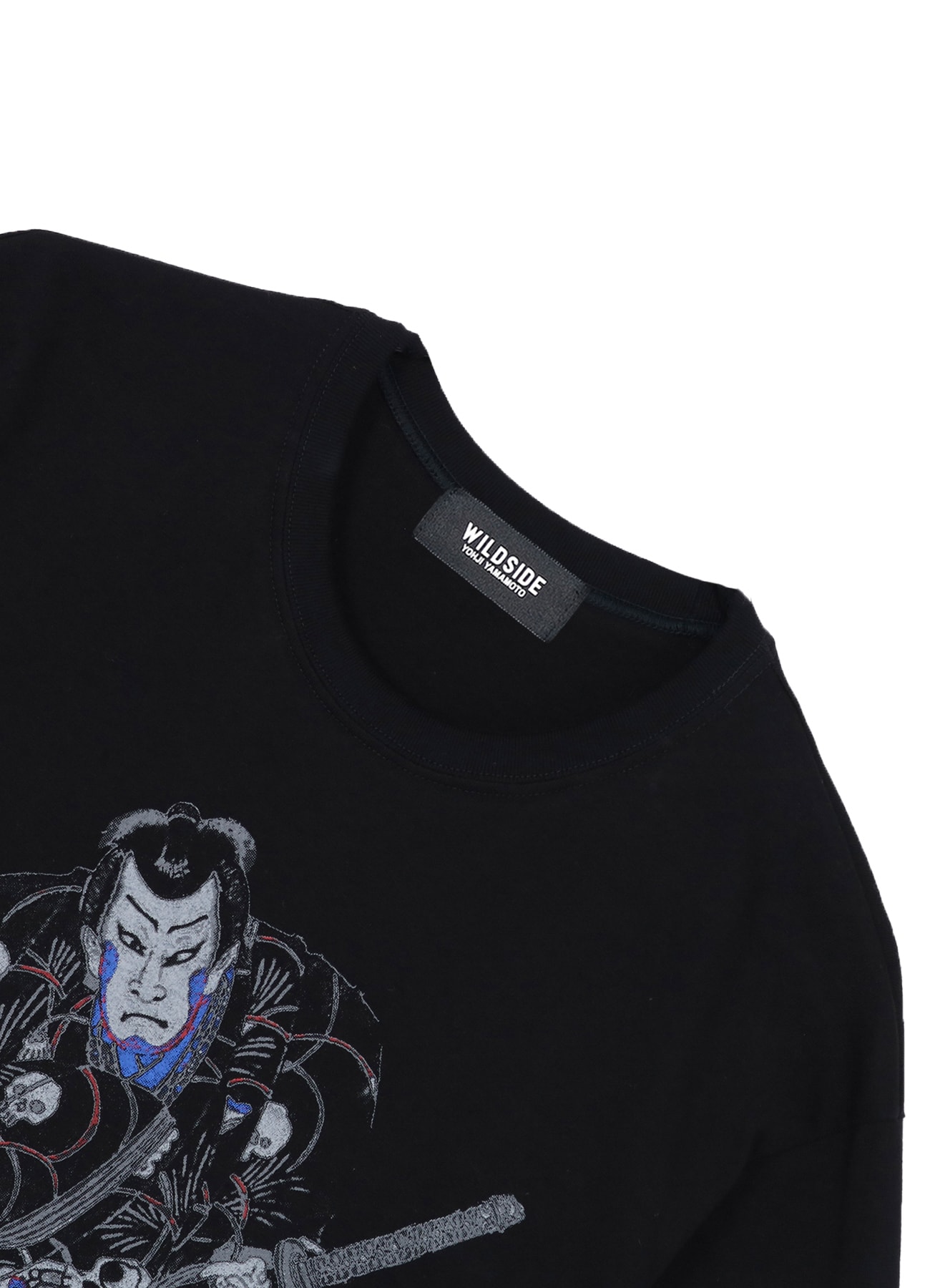 シルク100% ヨウジヤマモト　日本製 半袖　Tシャツ ブラック　M Ukiyo-e Actor T-shirt(M Black): YOHJI YAMAMOTO｜WILDSIDE