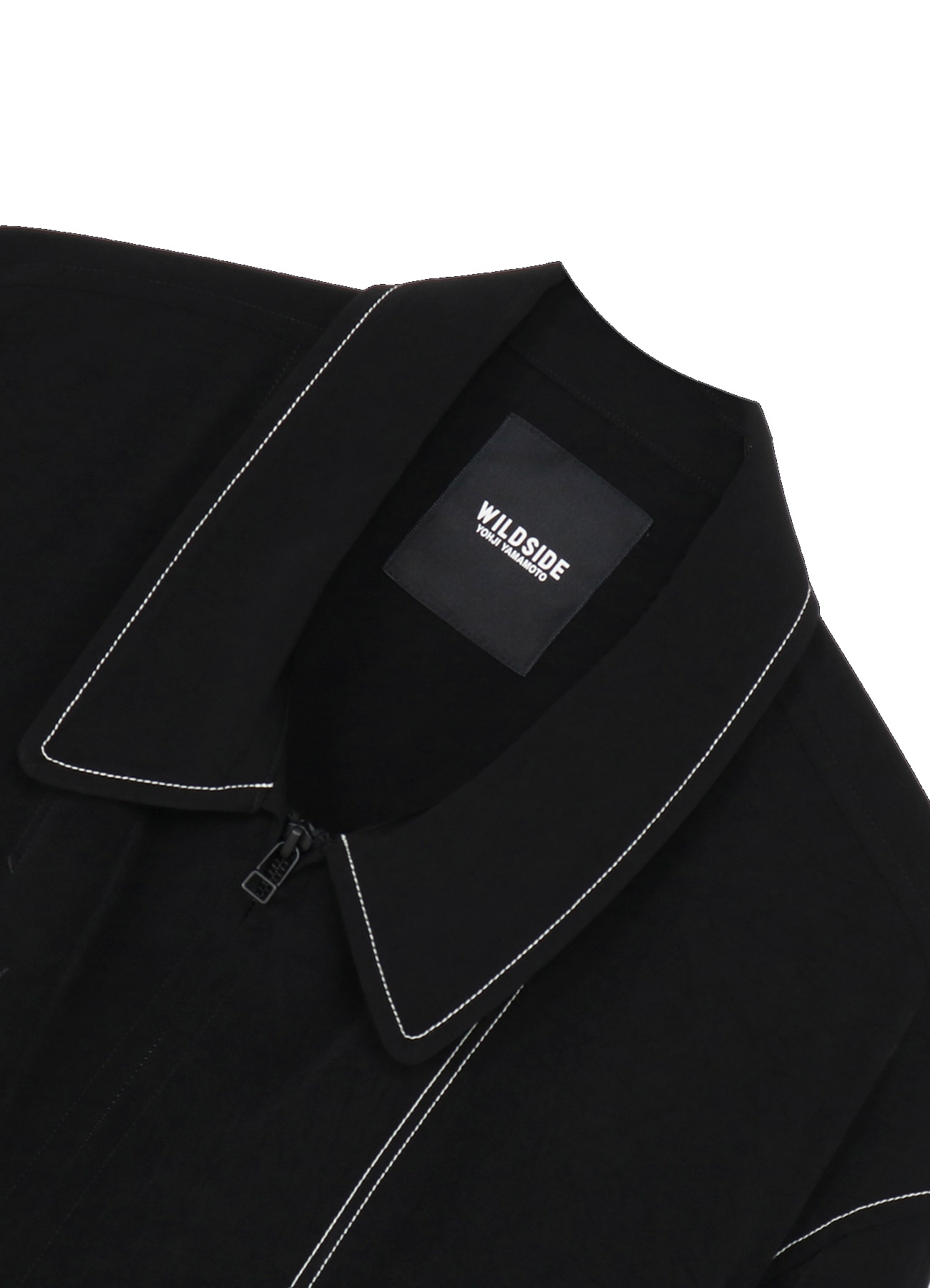 Ta/Pe Crepe de Chine Zip Up Blouson(FREE SIZE Black): YOHJI