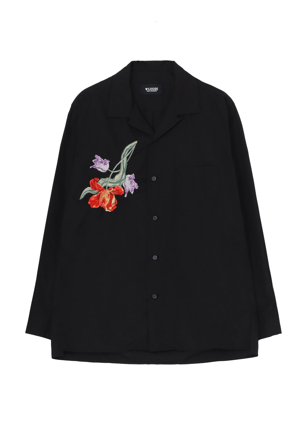 【10/30 12:00 Release】Tulip Embroidery Open Collar Shirt