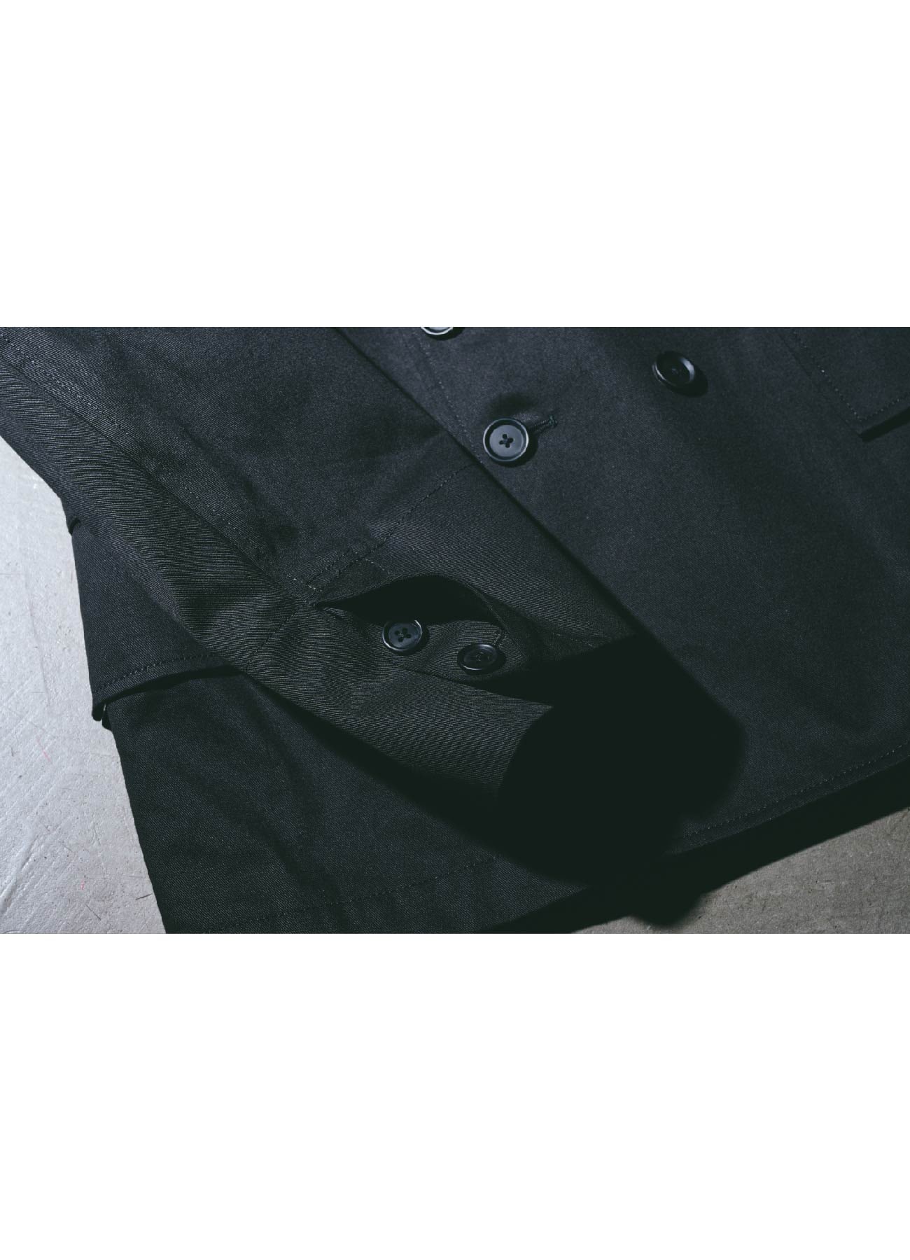 Cotton Chino Double Breasted Jacket(M Black): YOHJI YAMAMOTO