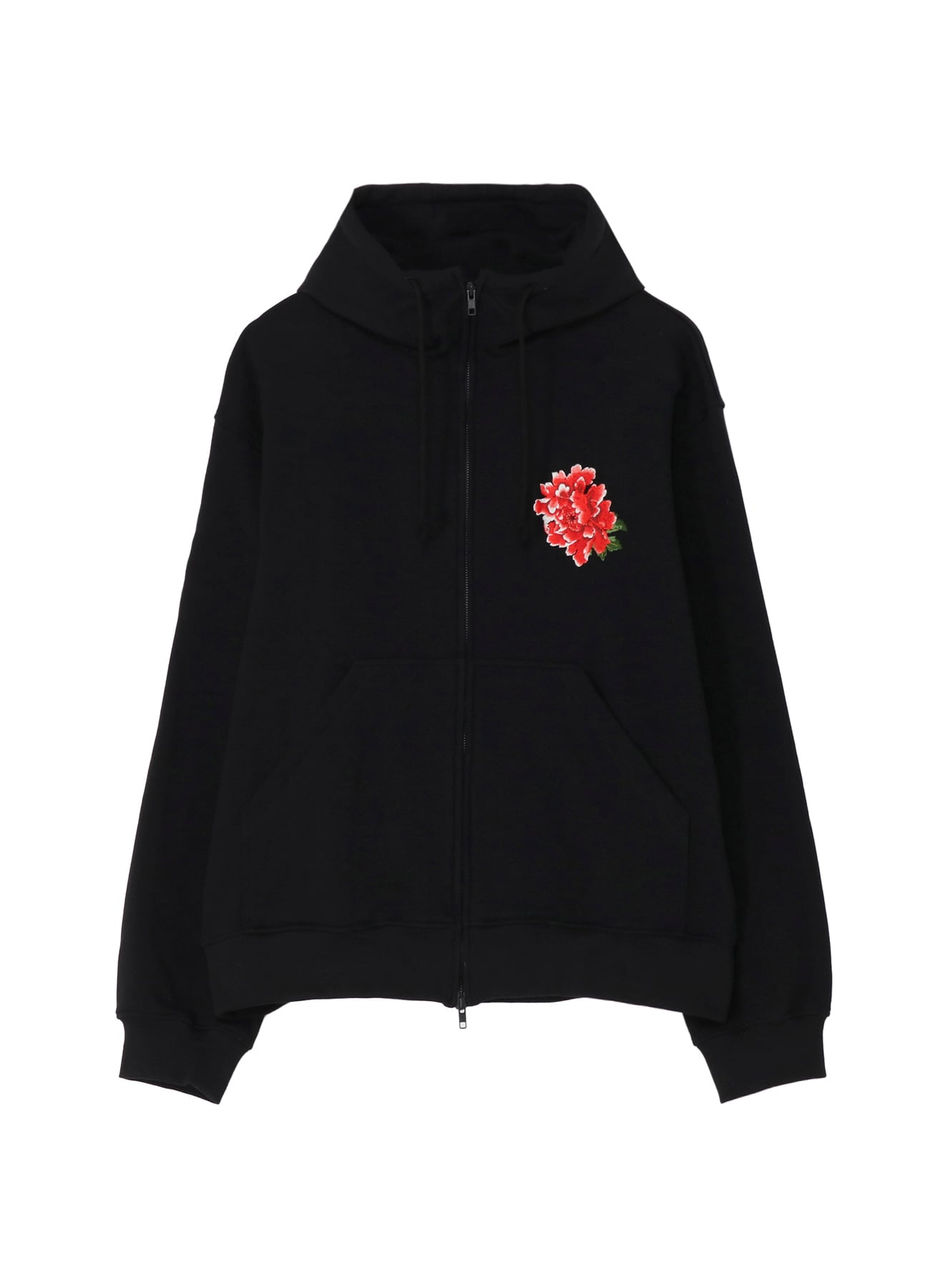 Embroidery Zip Hoodie(Peony)