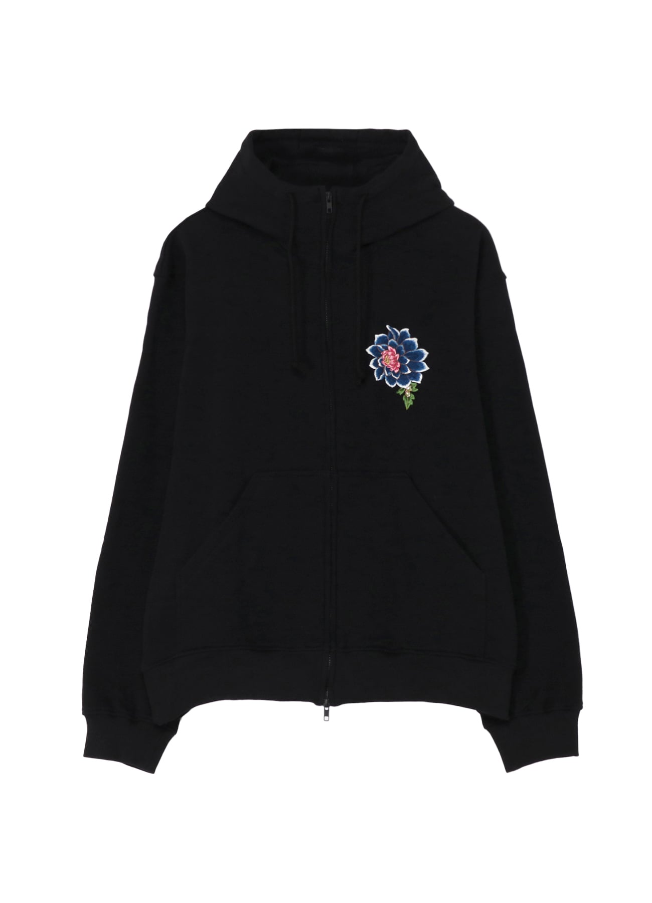 Embroidery Zip Hoodie(Camellia)