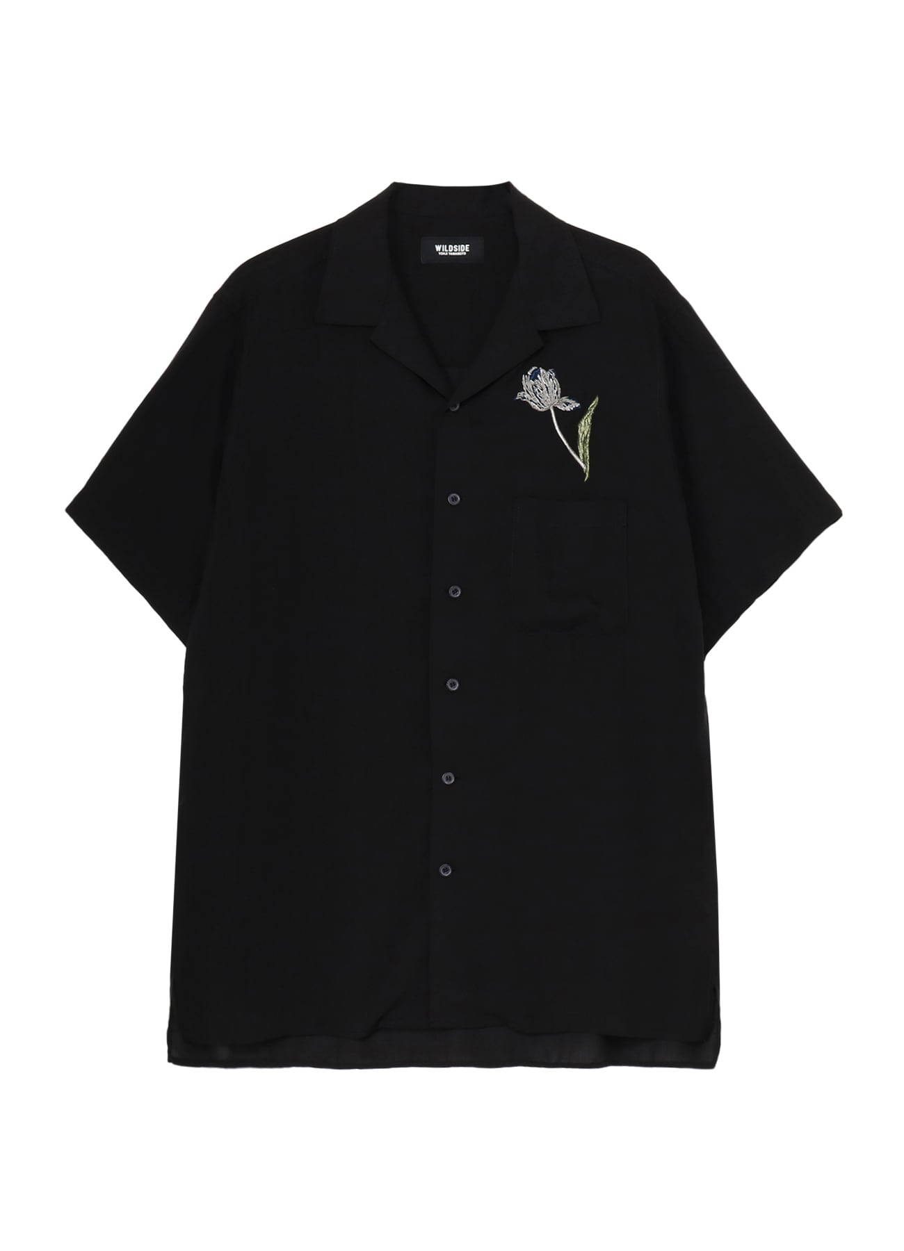 Embroidery Short Sleeve Shirt(Tulip)