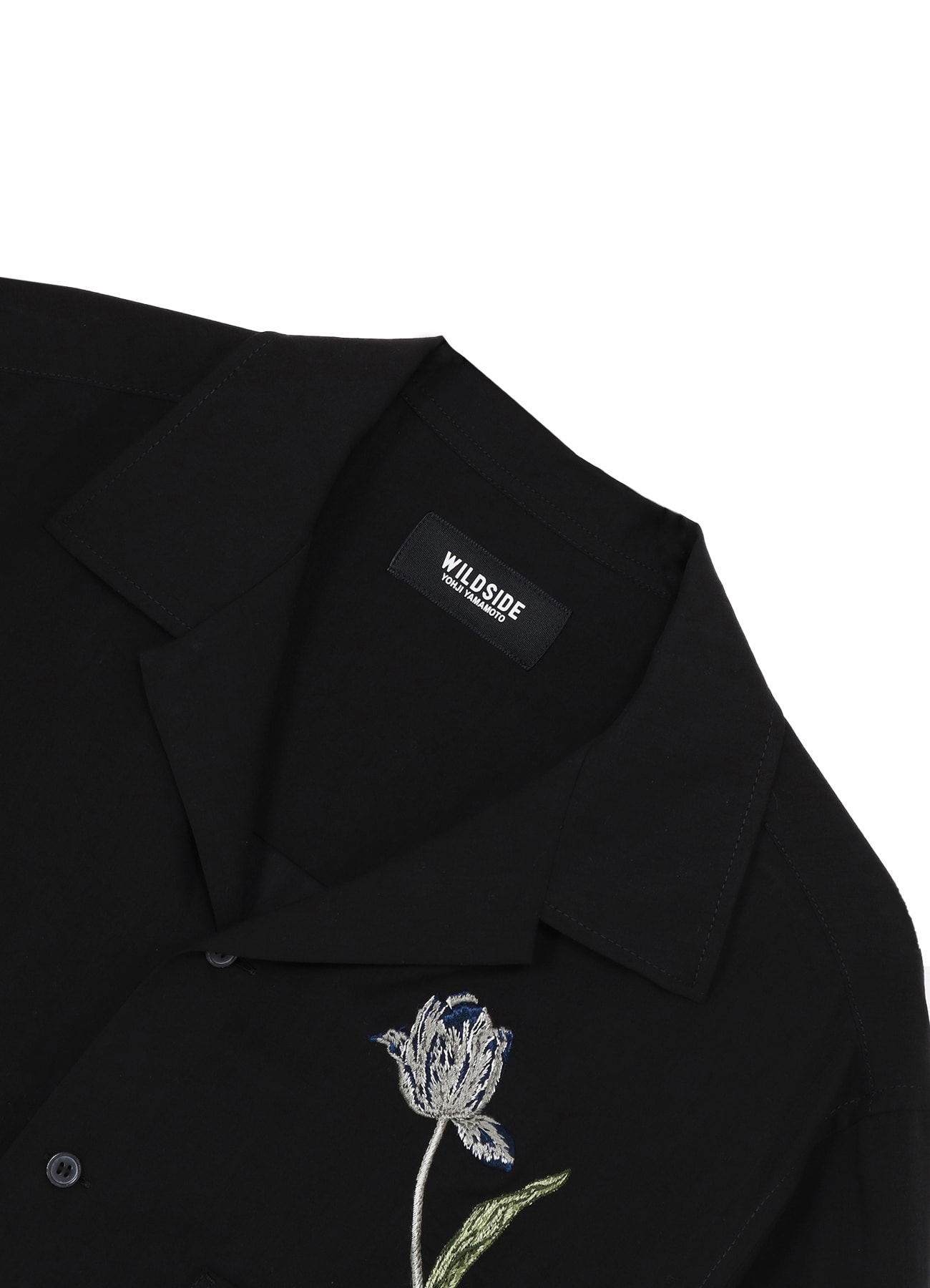 関税込【WILDSIDE】Embroidery Short Sleeve Shirt(Japan) WILDSIDE YOHJI YAMAMOTO Embroidery Short Sleeve Shirt (Japan