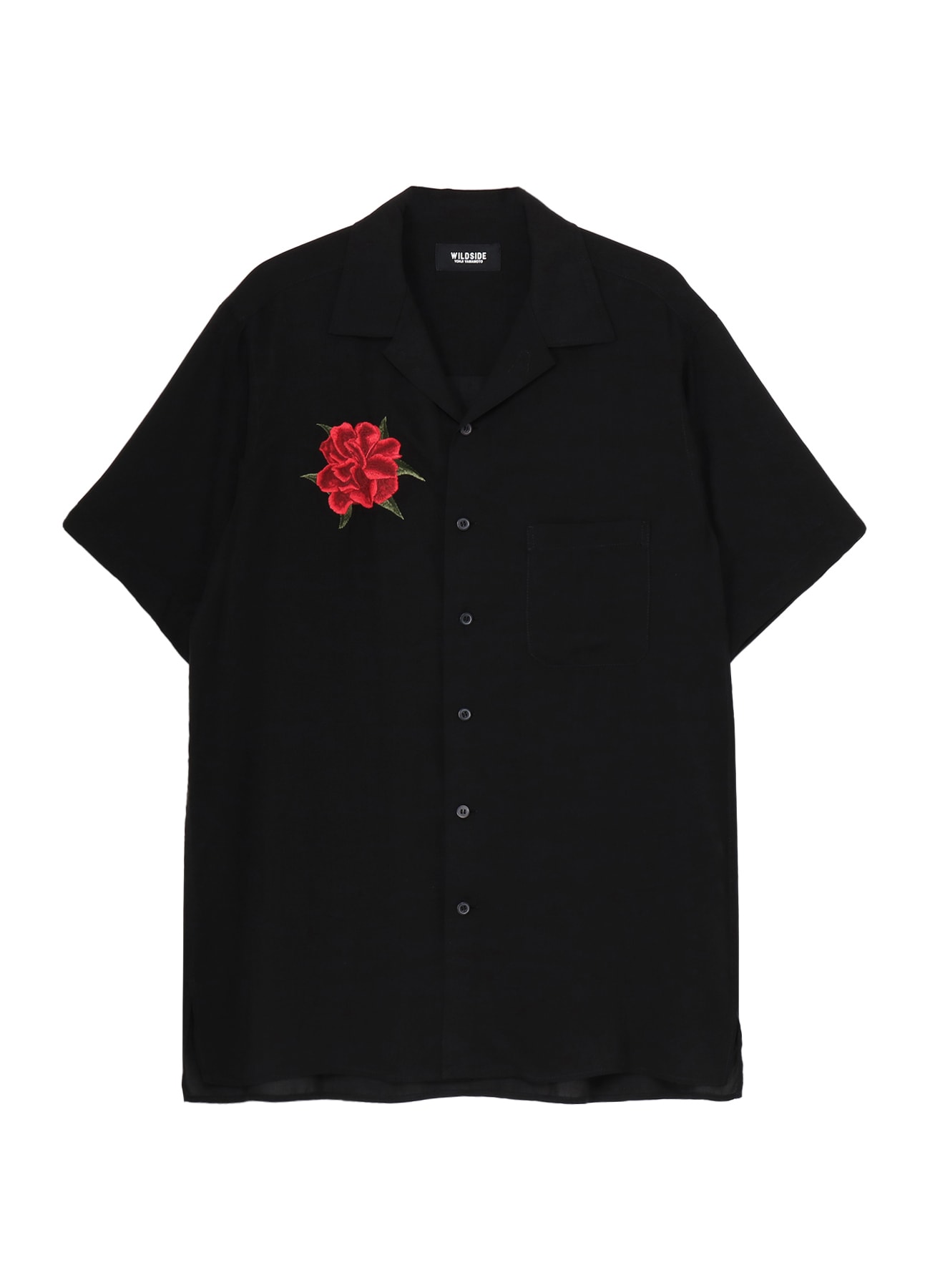 Embroidery Short Sleeve Shirt(Camellia)